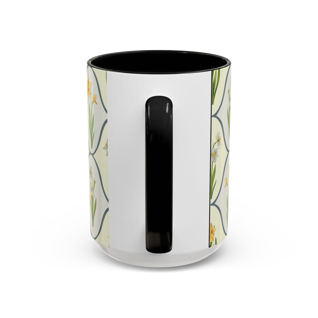 50s Floral Accent Coffee Mug