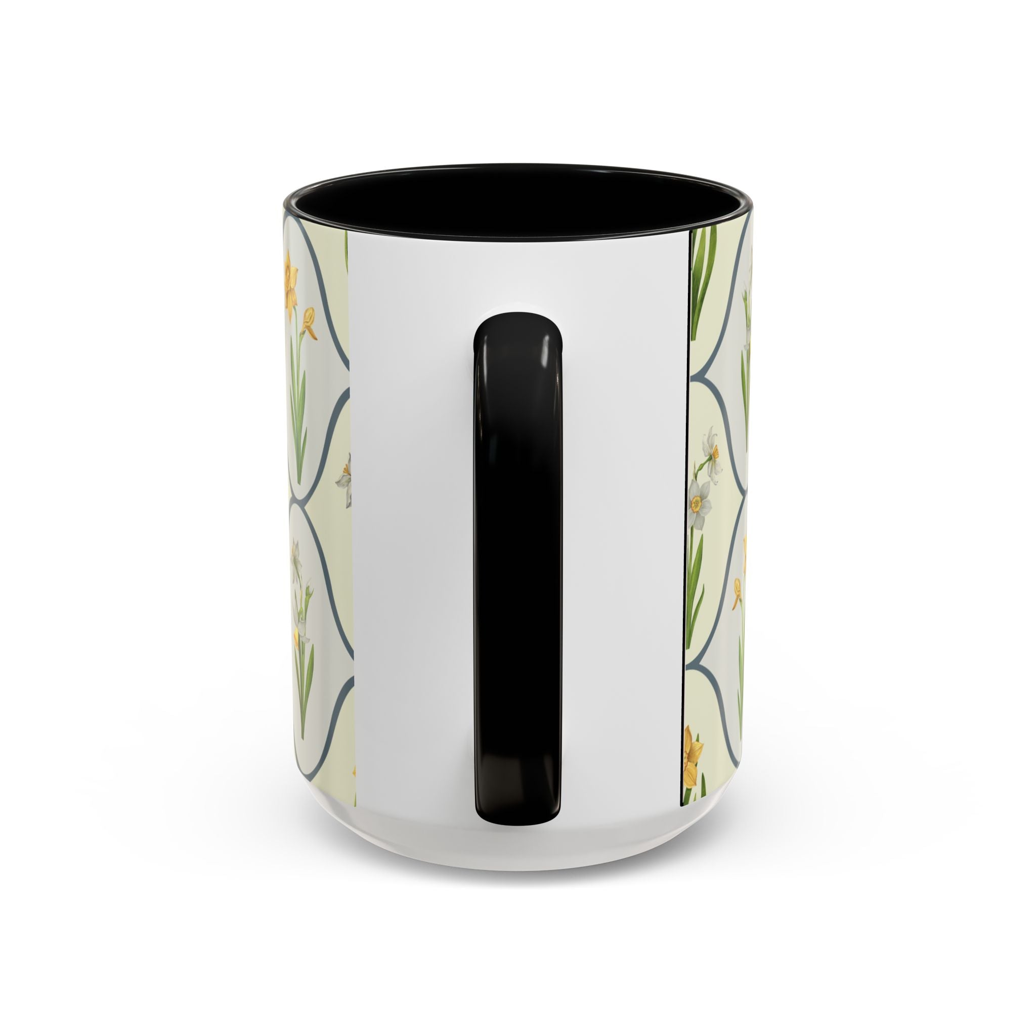 50s Floral Accent Coffee Mug