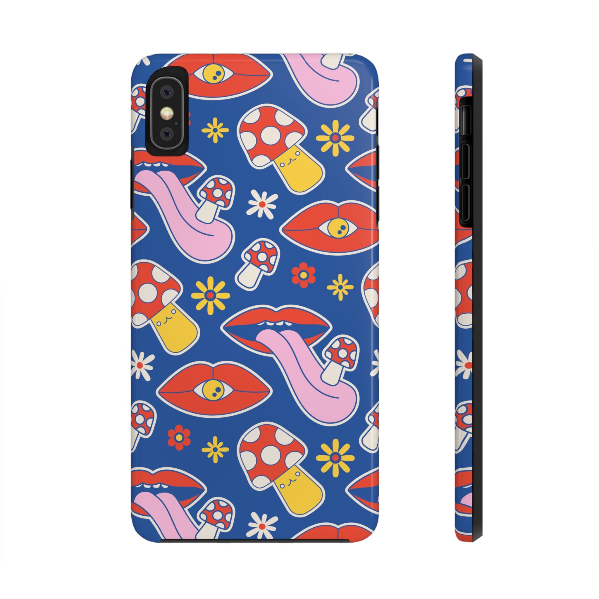 70s Lips Mushrooms Flower Power Phone Case 🌼💋🍄