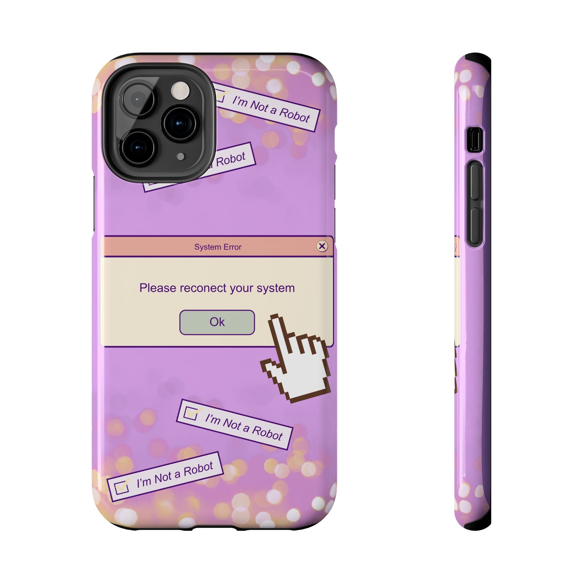 Y2K I’m Not a Robot System Error Phone Case 🤖💻📱