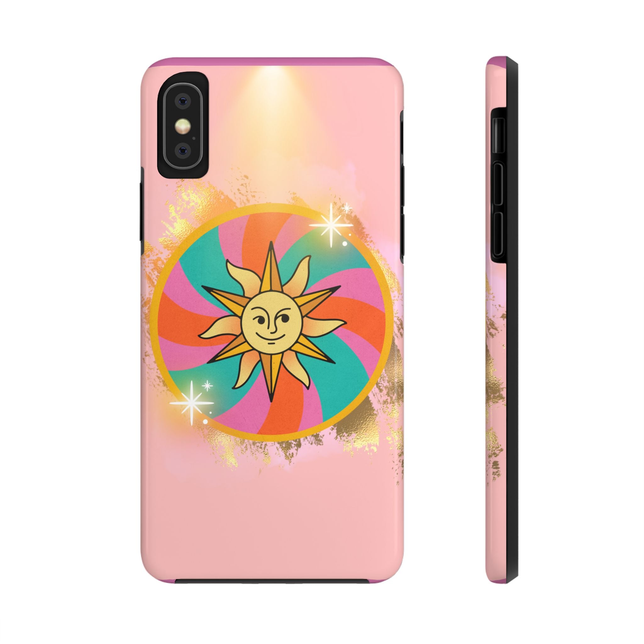 70s Sunshine Tarot Gold Mystical Phone Case 🔮☀️📱