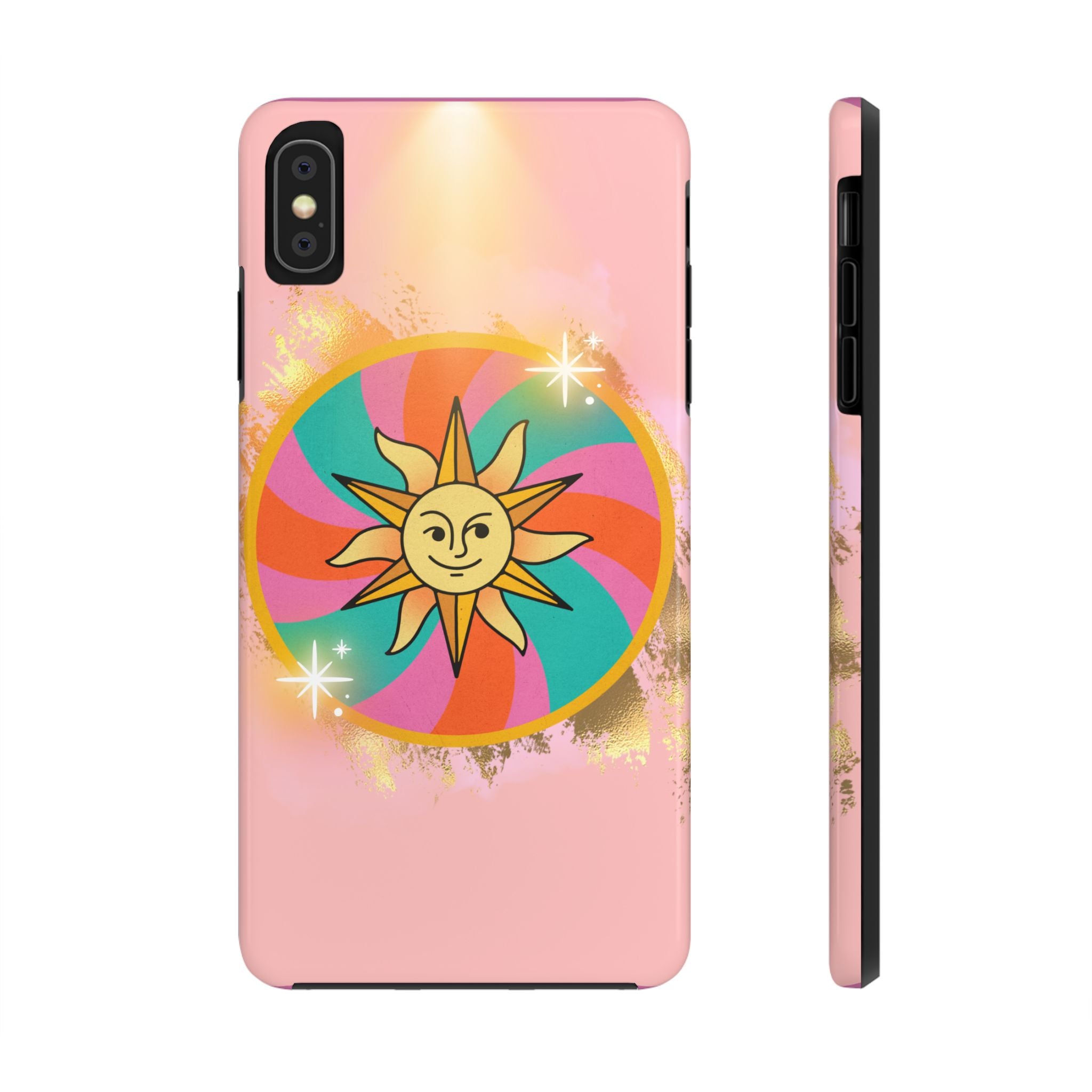 70s Sunshine Tarot Gold Mystical Phone Case 🔮☀️📱