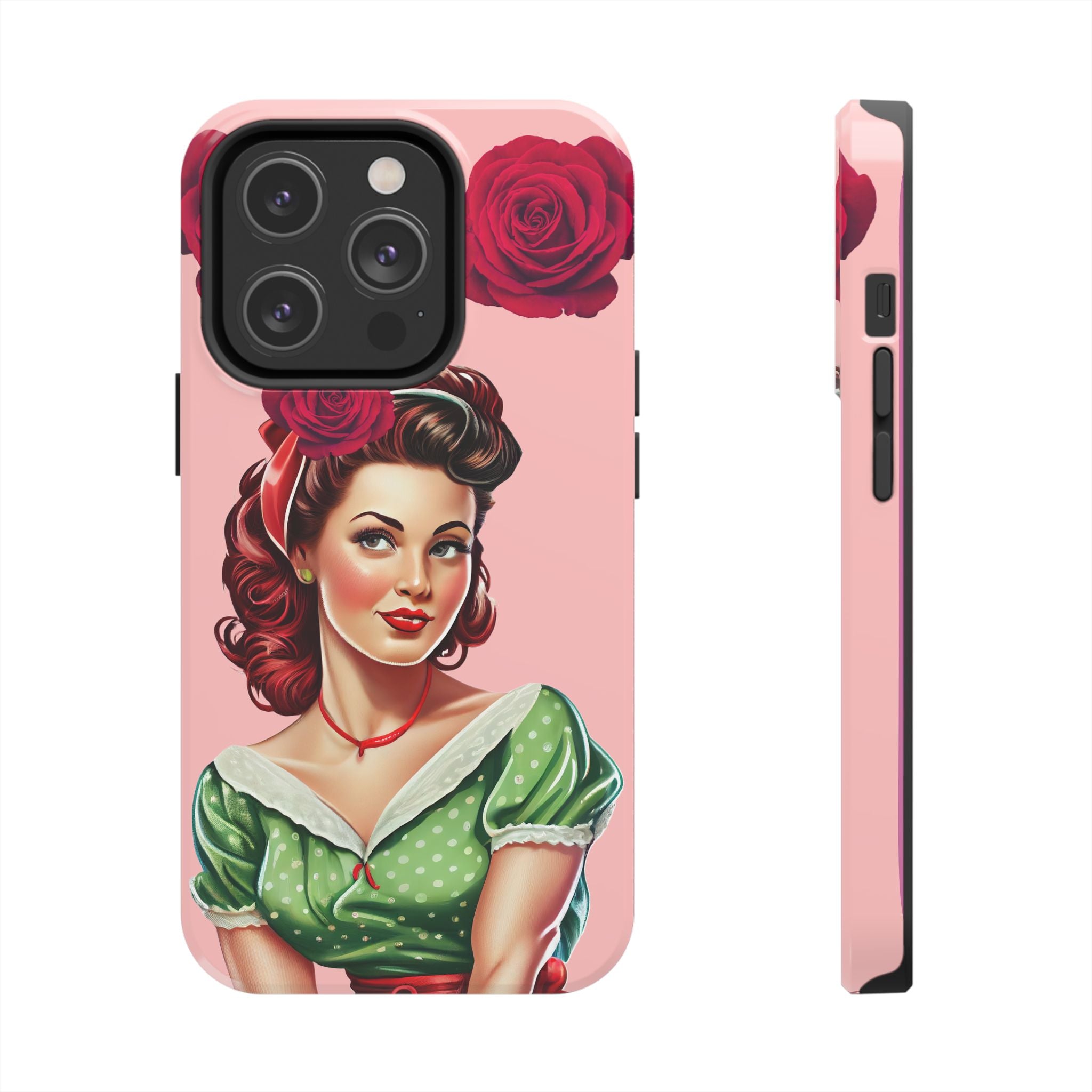 50s Rose Pinup Romance Phone Case 🌹💕📱