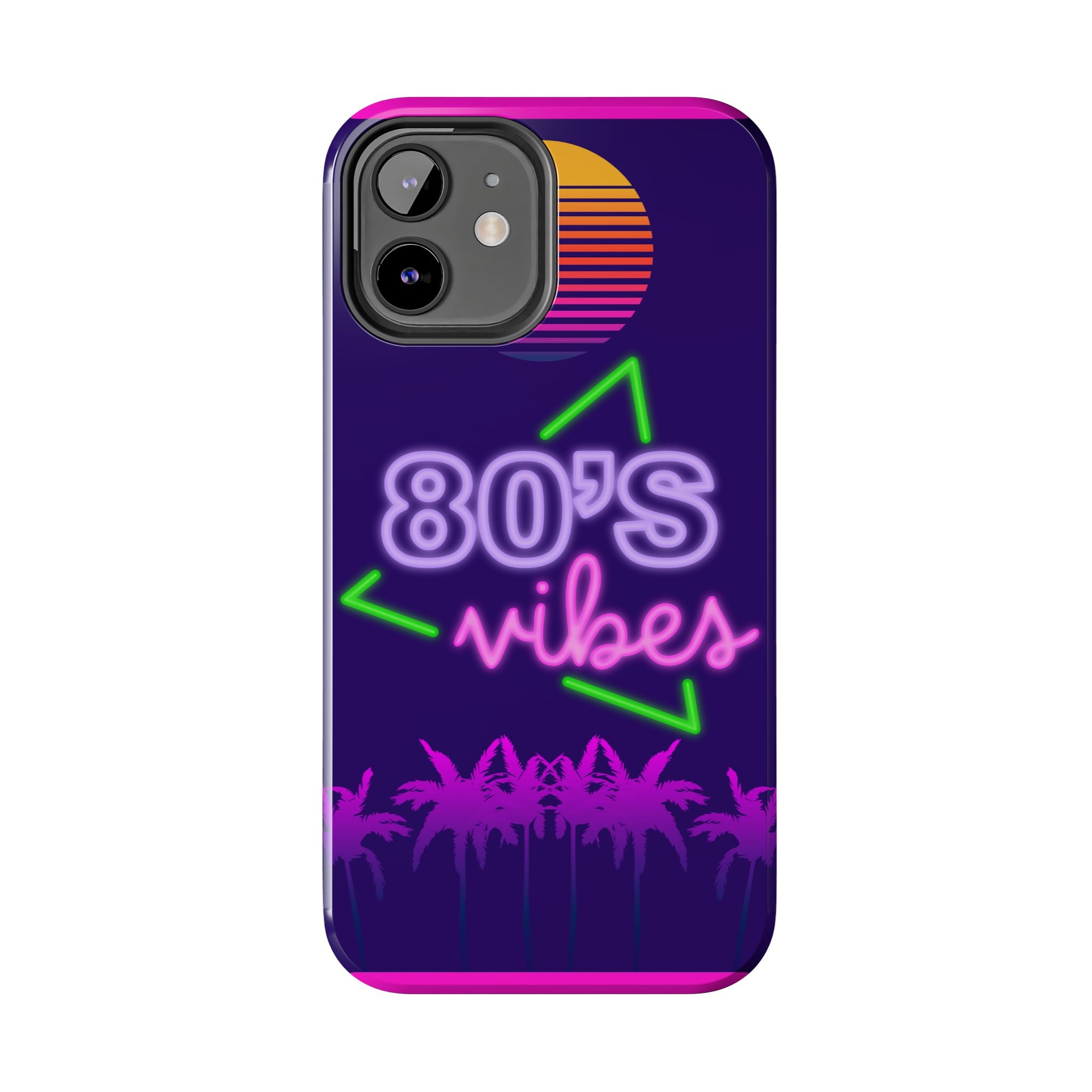 80s Vibes Synthwave Palm Trees Phone Case 🌴🎹📱