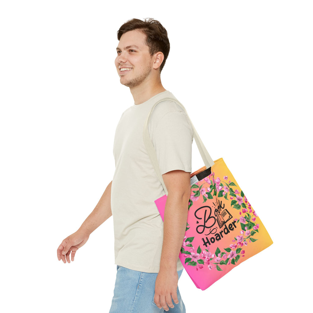 💖 60s–90s Book Hoarder Retro Tote Bag – Bright Pink & Yellow