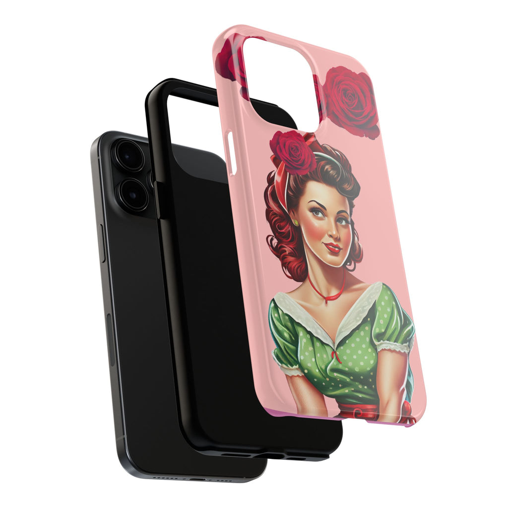 50s Rose Pinup Romance Phone Case 🌹💕📱