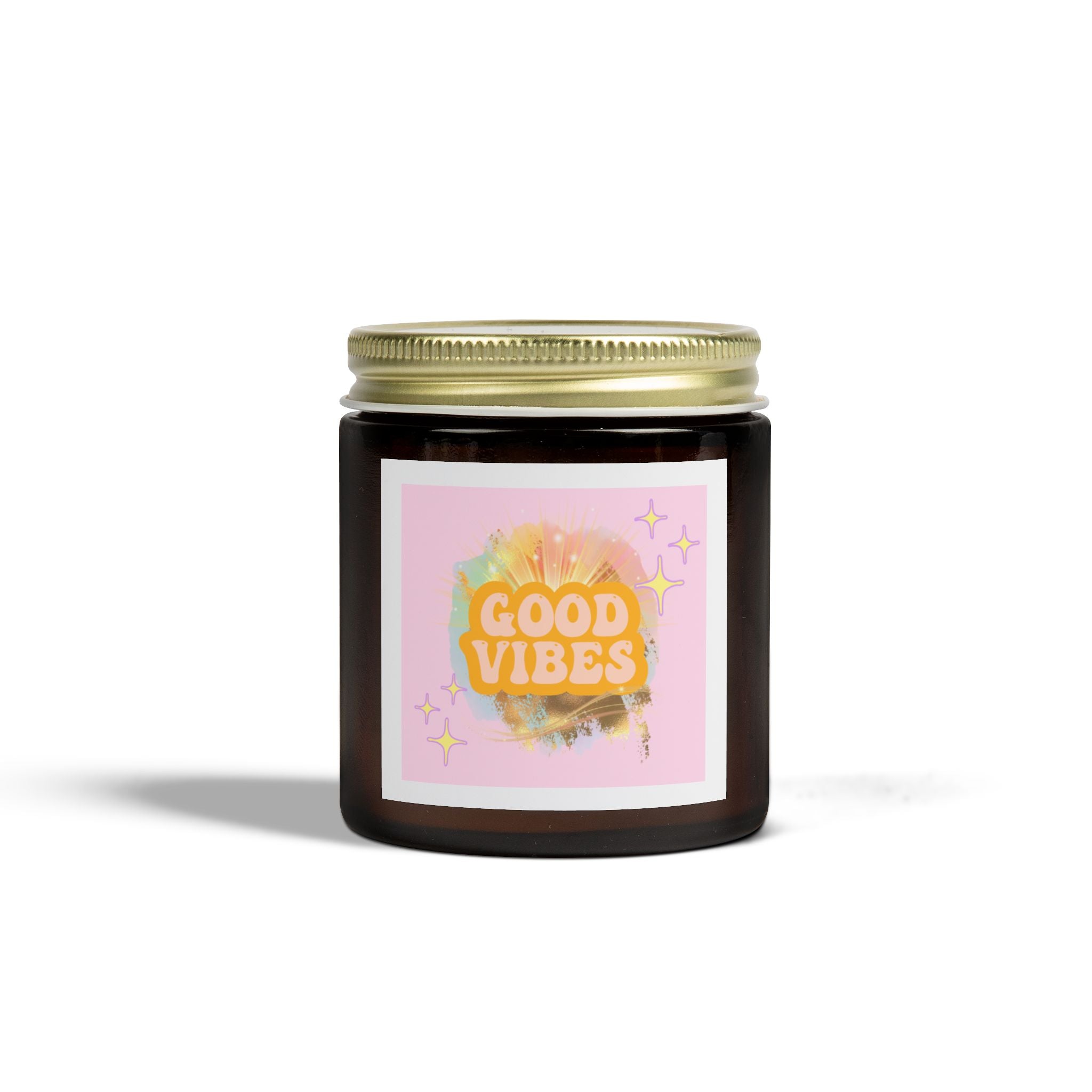 60s–70s Good Vibes Candle ☮️🕯️