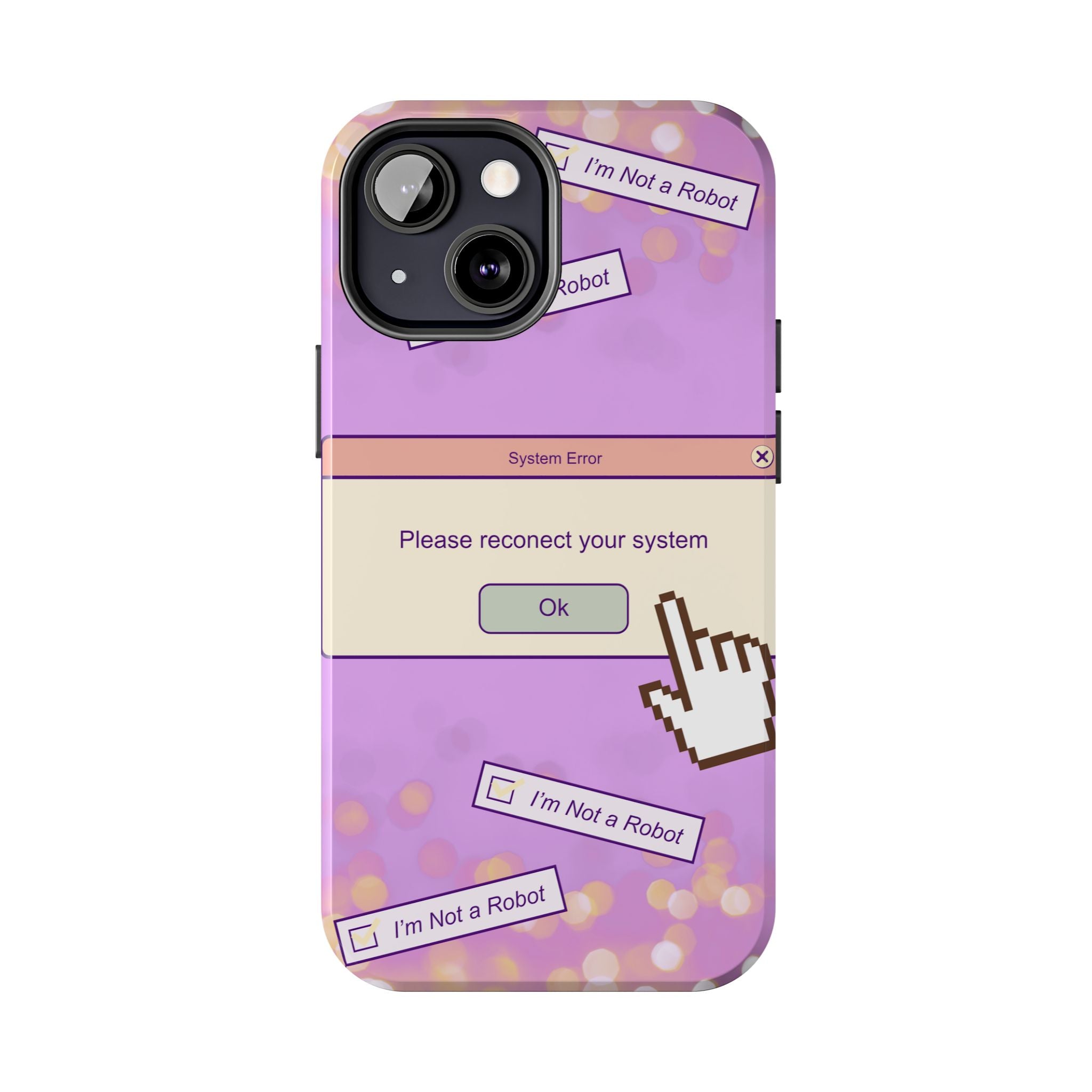 Y2K I’m Not a Robot System Error Phone Case 🤖💻📱