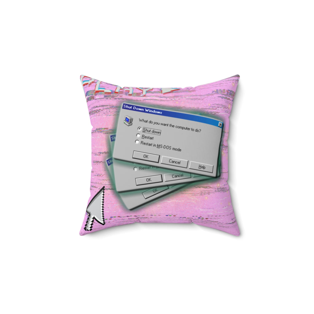 💾 Play, Shutdown, Ignore Y2K Joke Pillow 😂✨