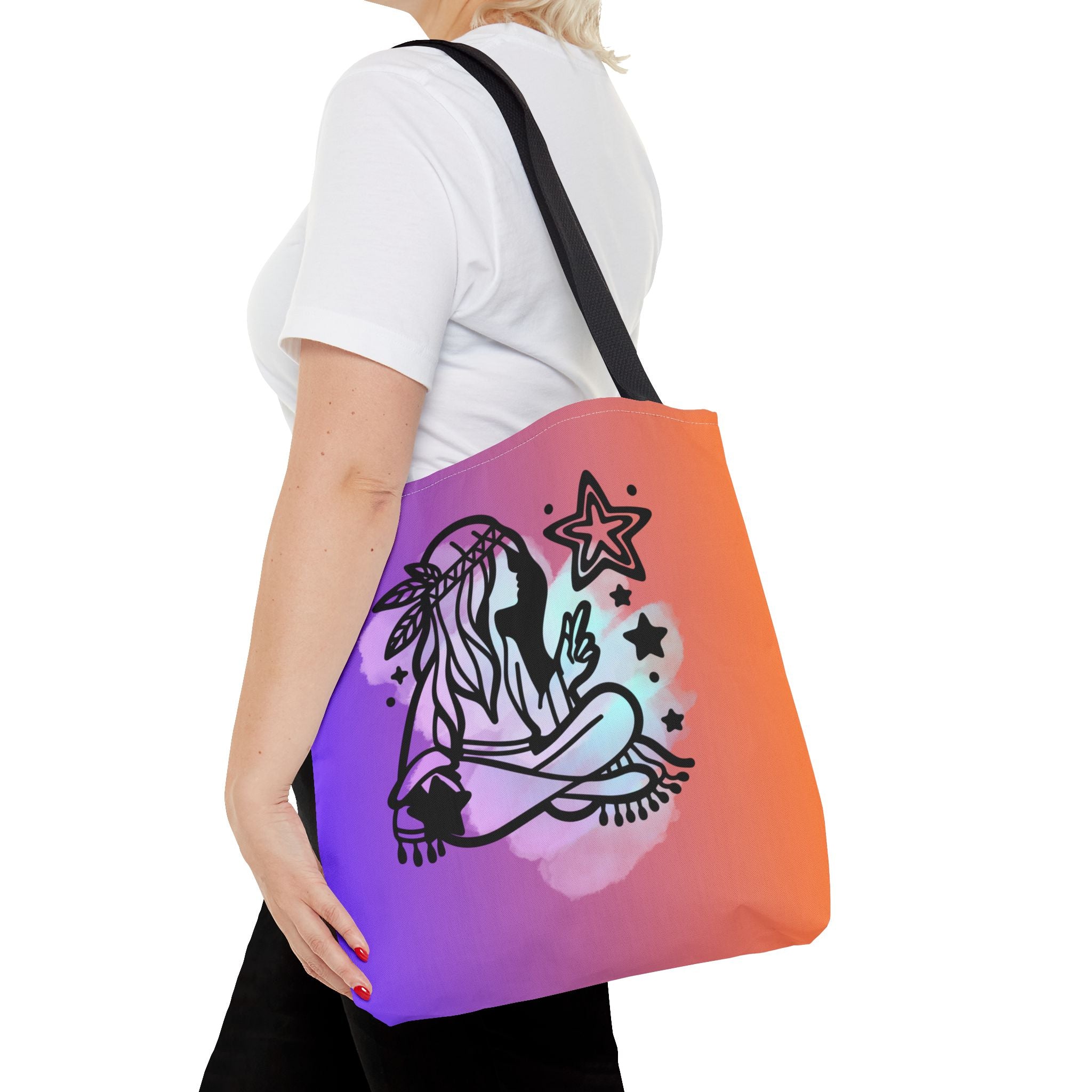 🌙✨ 60s - 70s Moon Child Tote Bag 🌼🌈