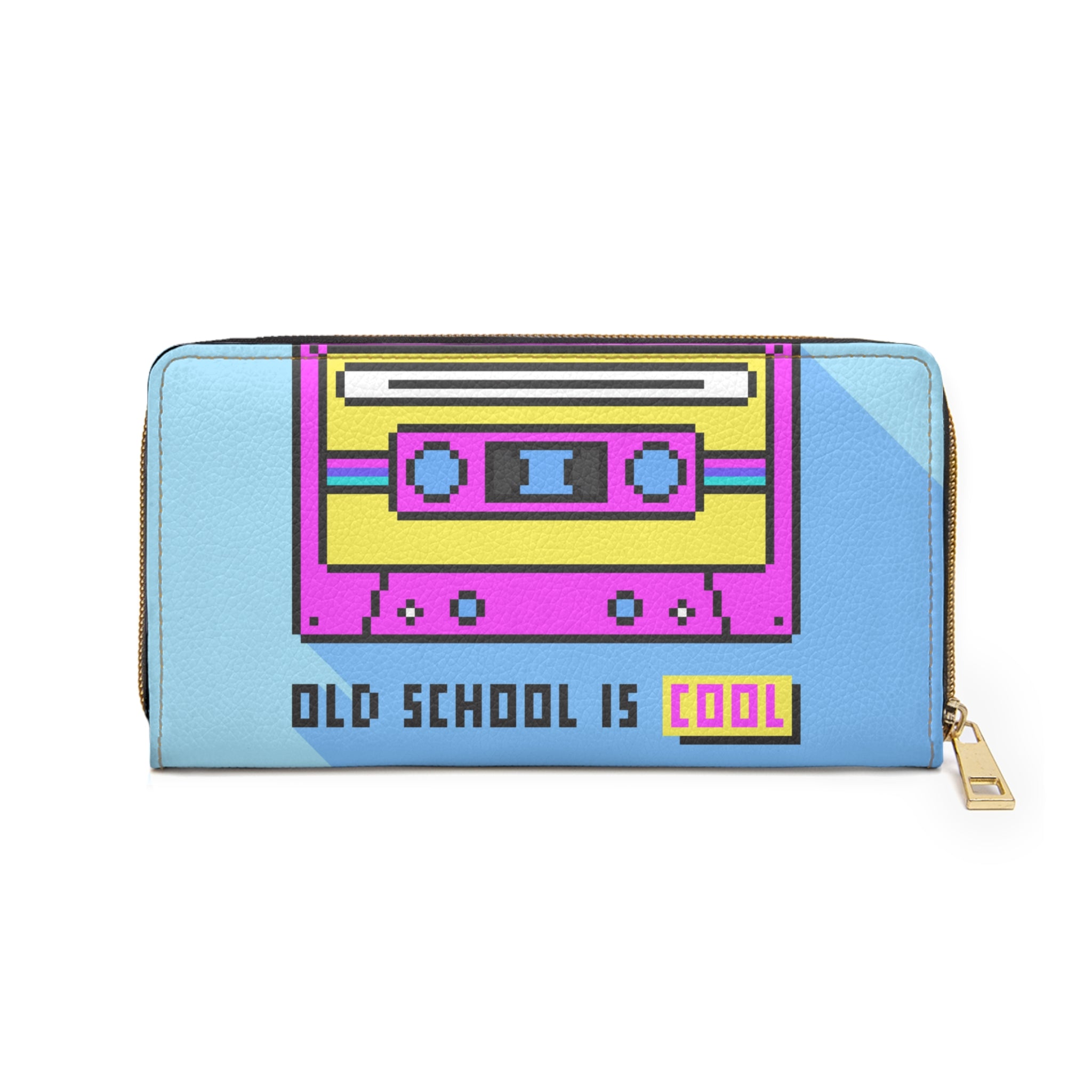 Retro Zipper Wallet - Old School Is Cool, Vintage Wallet, Gamer Accessory, 80s Style Purse, Unique Gift for Him or Her