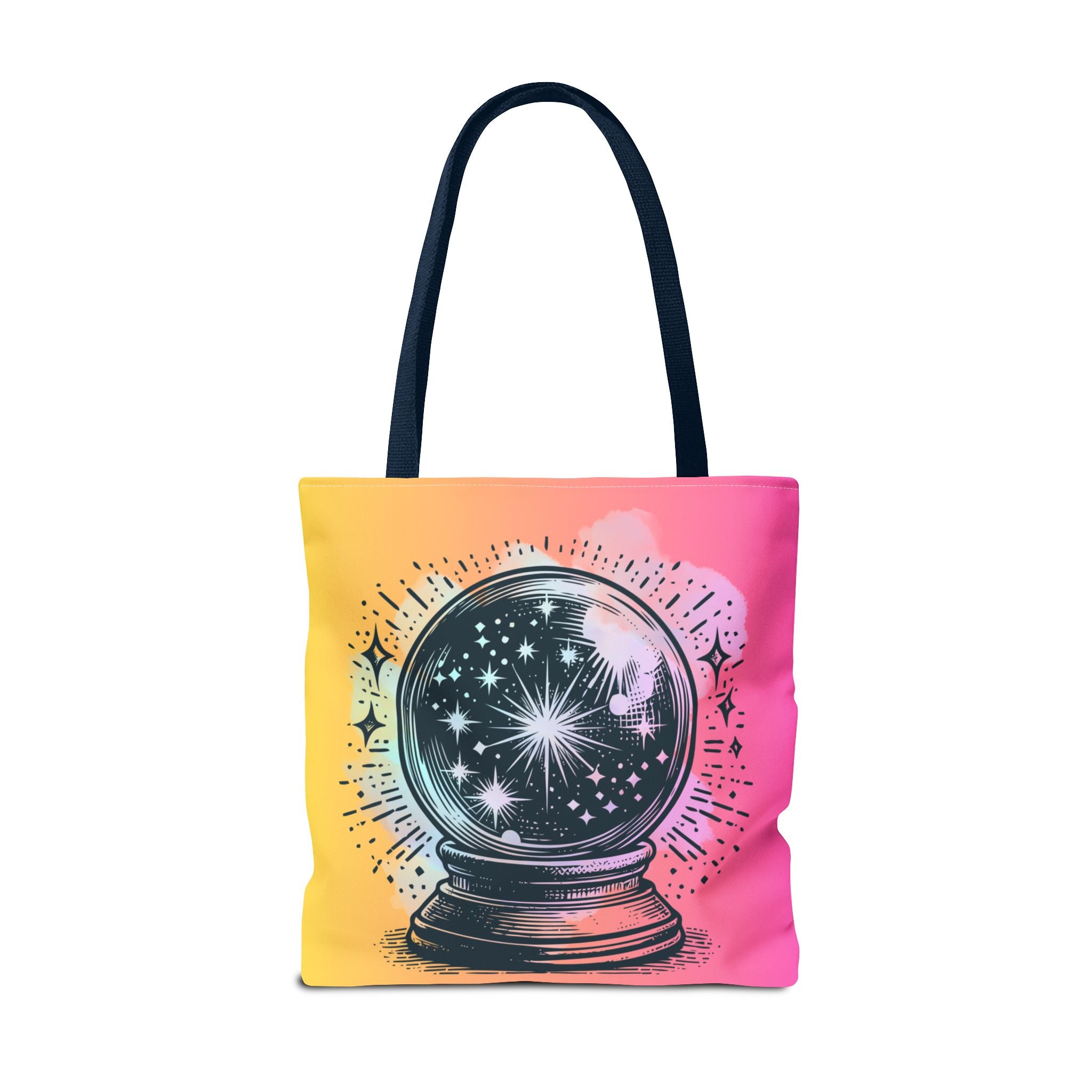 🔮✨ 70s Crystal Ball Mystical Tote Bag 🌼🌙