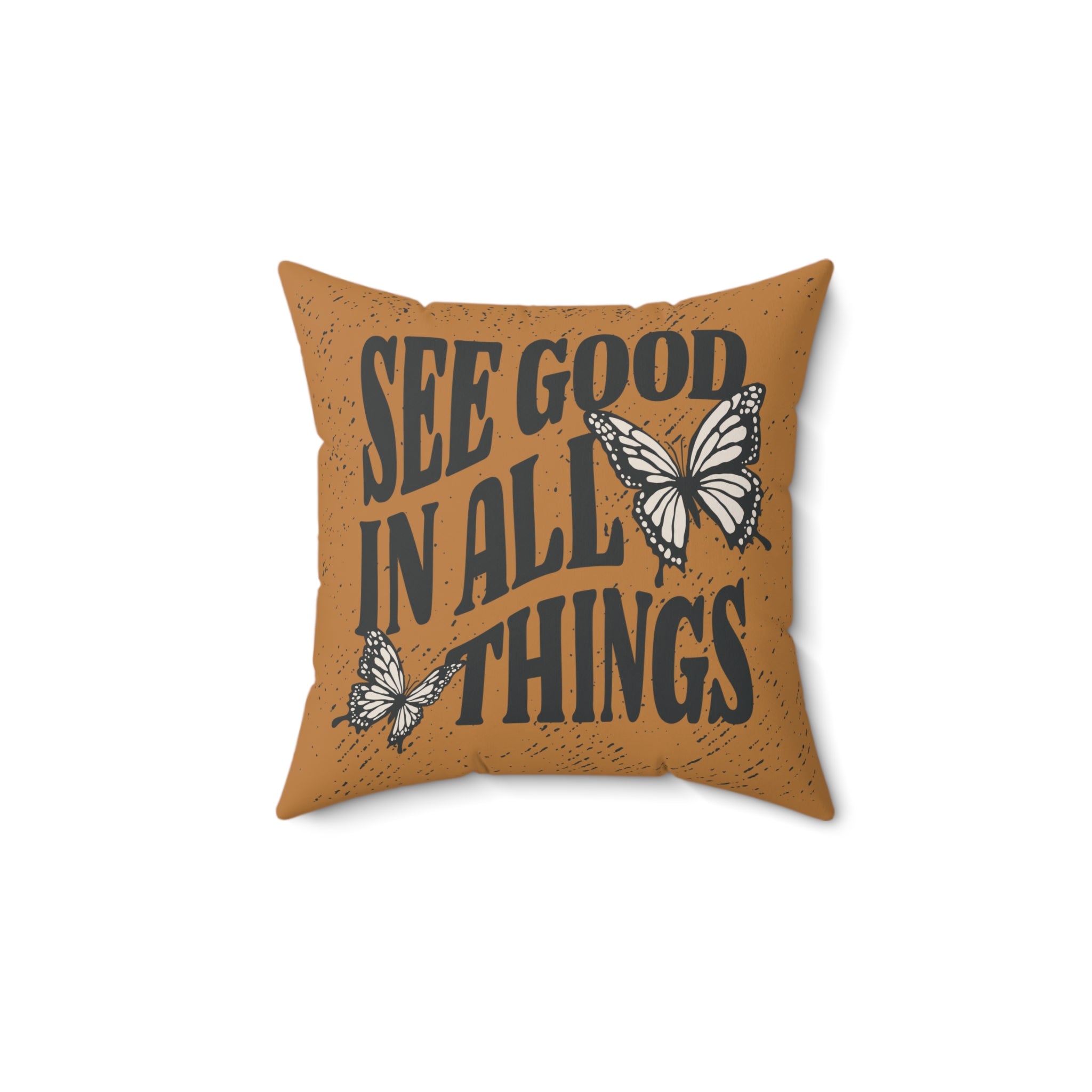 See Good in All Things 70s Mood Pillow