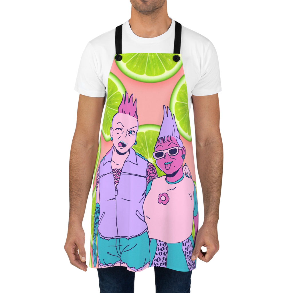 80s Punk Rock Cooking Apron 🍋👩‍🍳