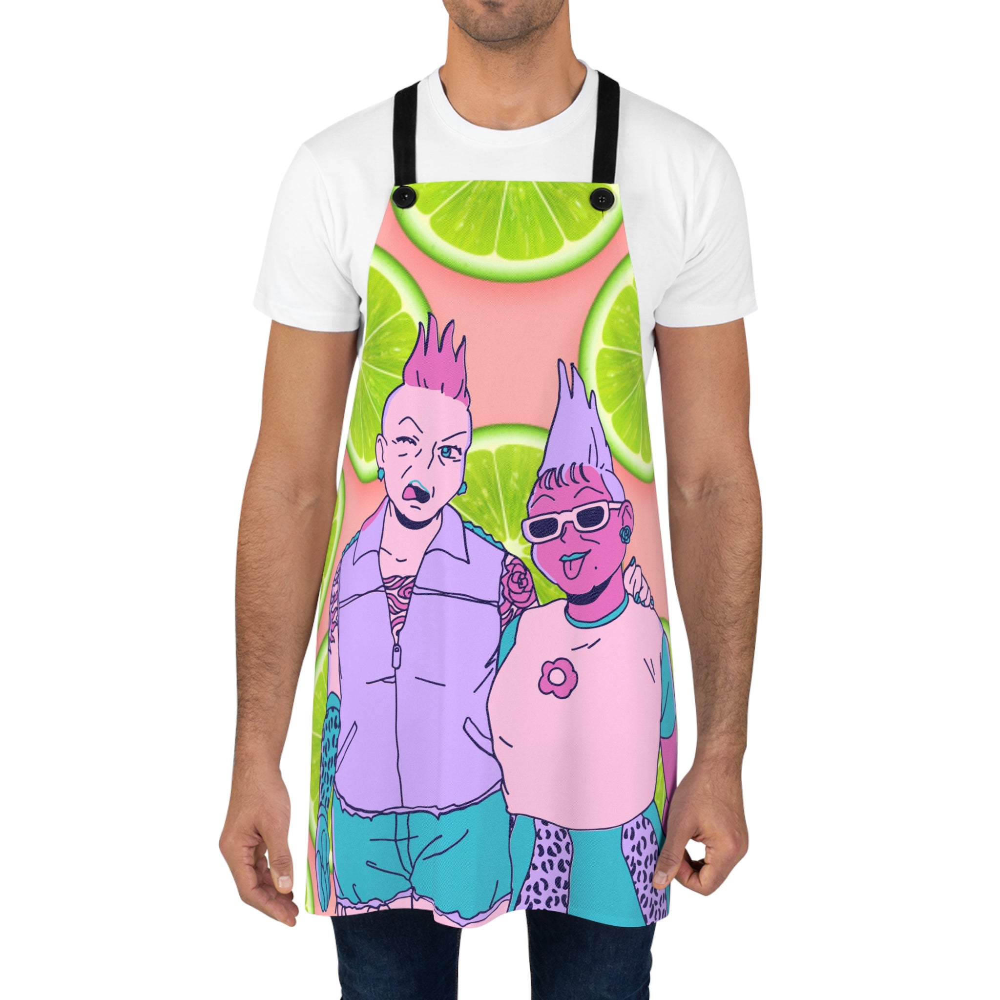 80s Punk Rock Cooking Apron 🍋👩‍🍳
