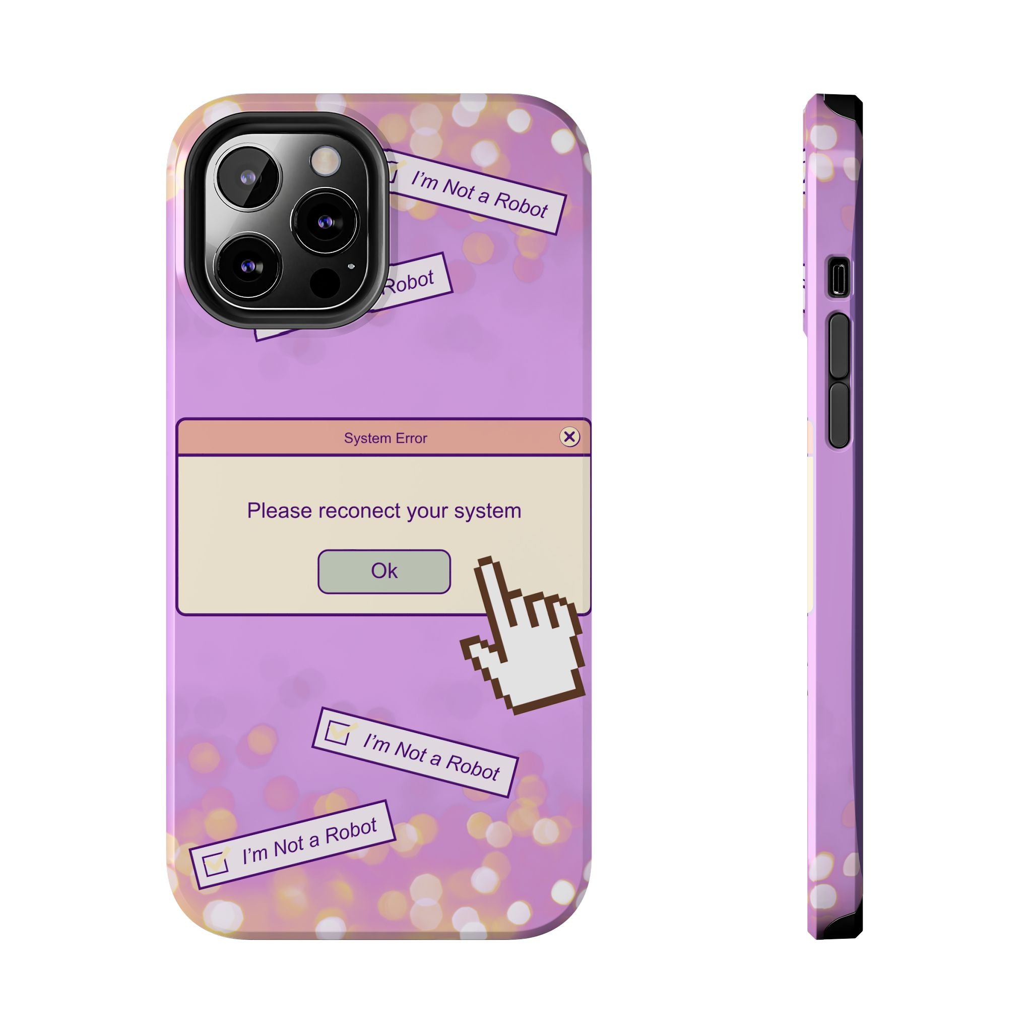 Y2K I’m Not a Robot System Error Phone Case 🤖💻📱