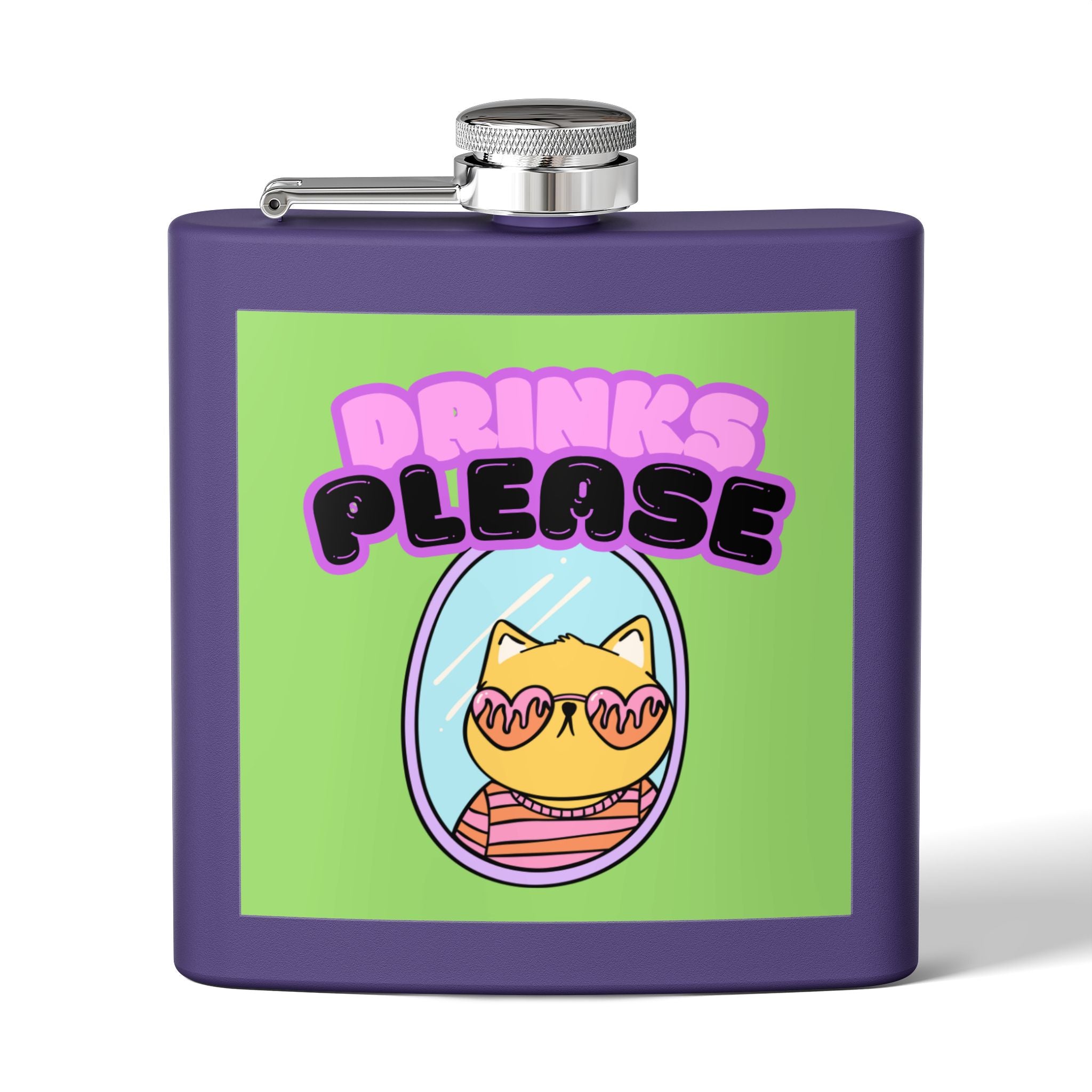Drinks Please Cool Cat Flask