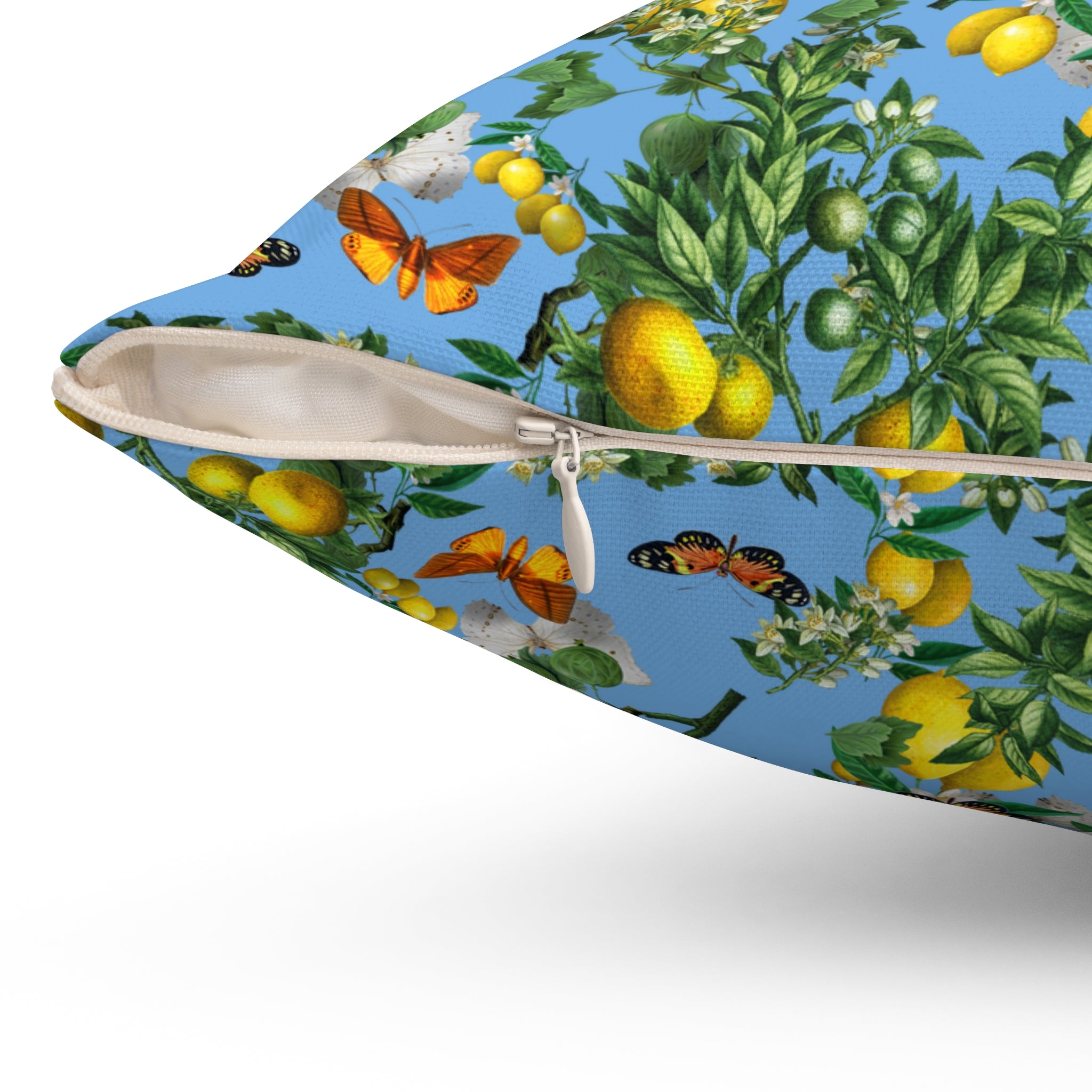 Butterfly Lemons Vintage 50s Pillow