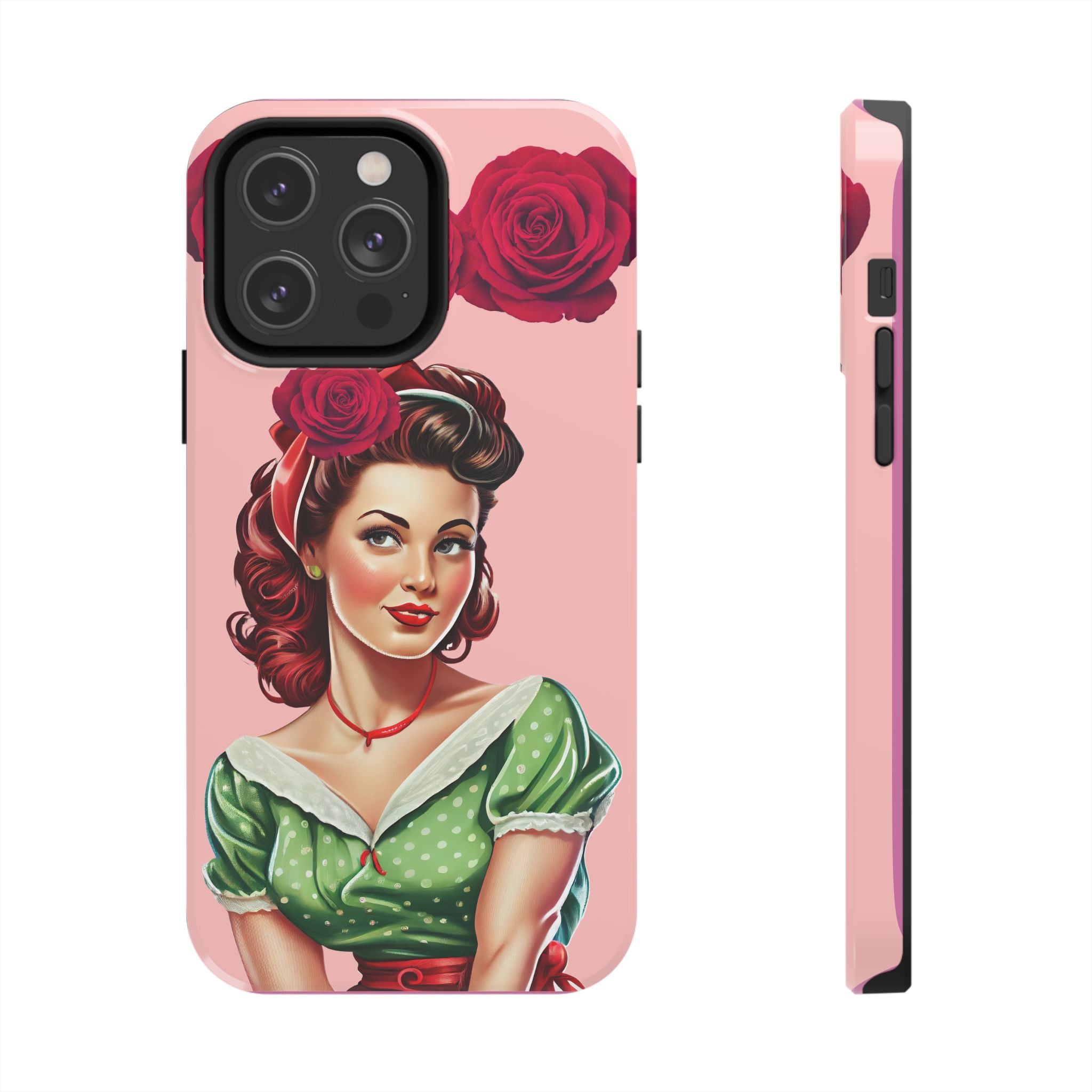 50s Rose Pinup Romance Phone Case 🌹💕📱