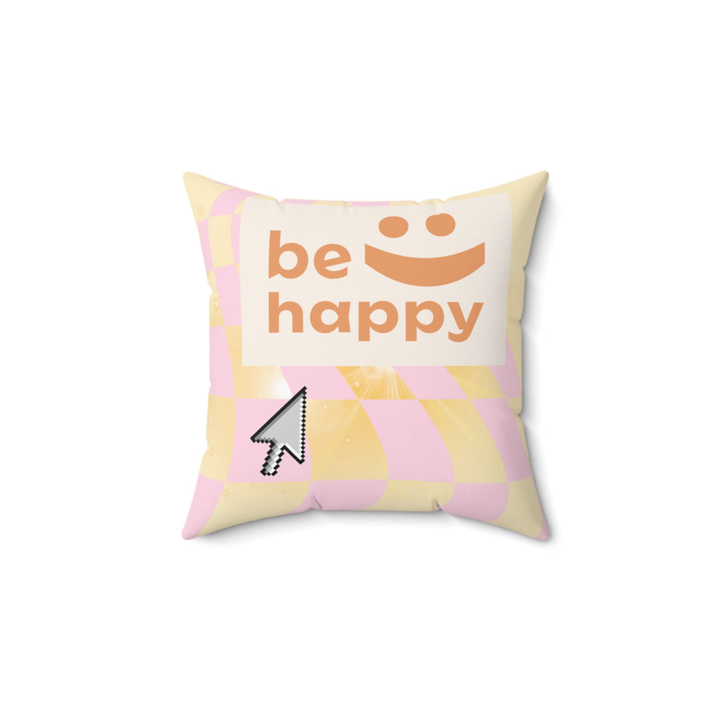 Don’t Hate, Be Happy Y2K Pillow 😊💜✨