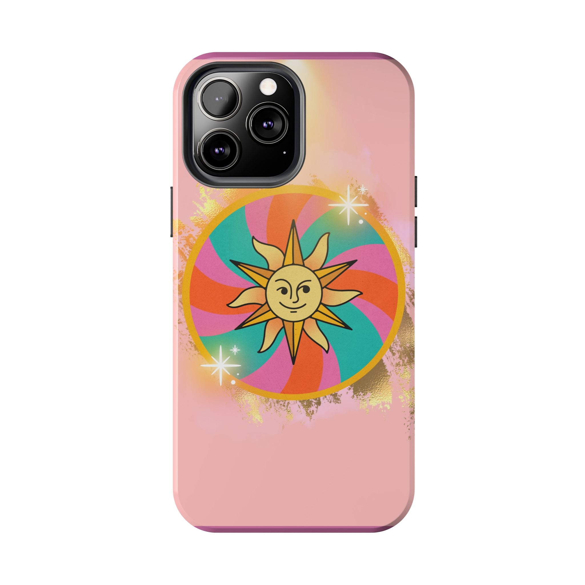 70s Sunshine Tarot Gold Mystical Phone Case 🔮☀️📱