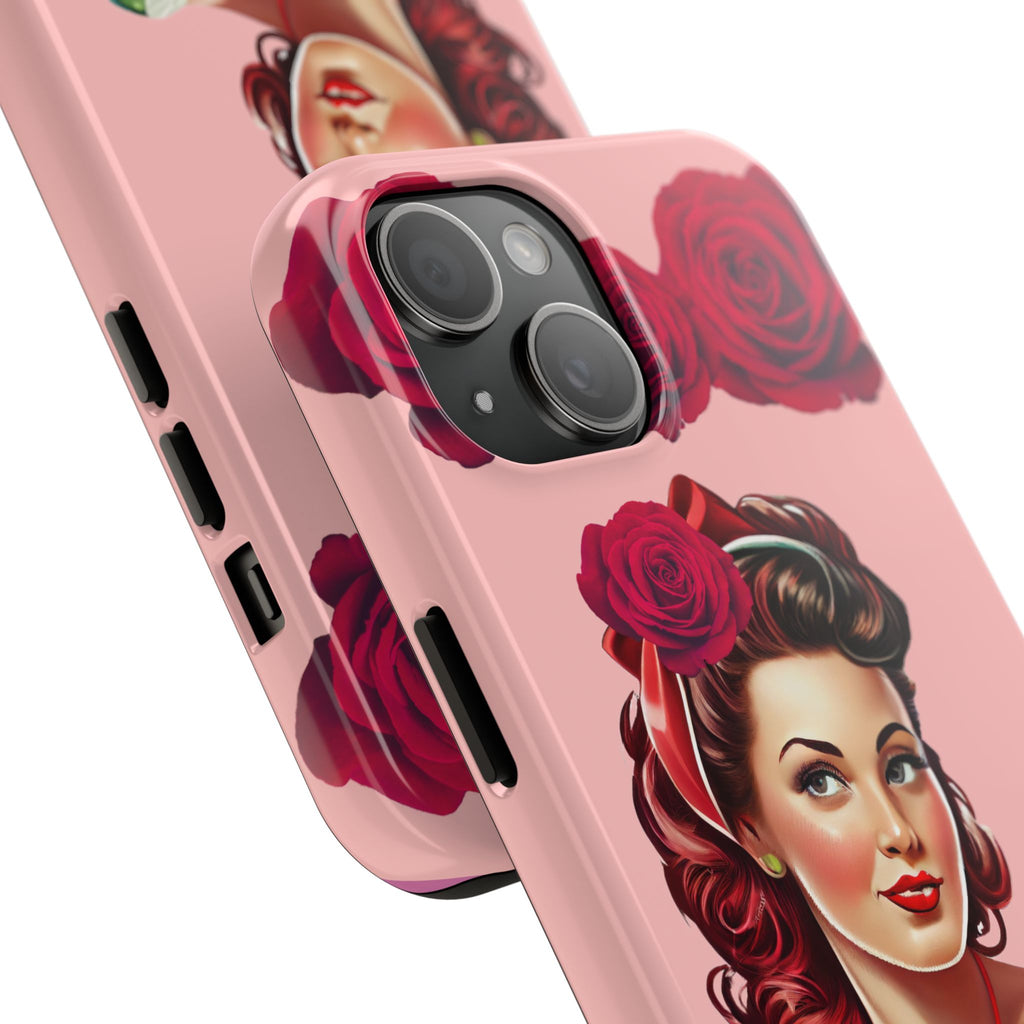50s Rose Pinup Romance Phone Case 🌹💕📱