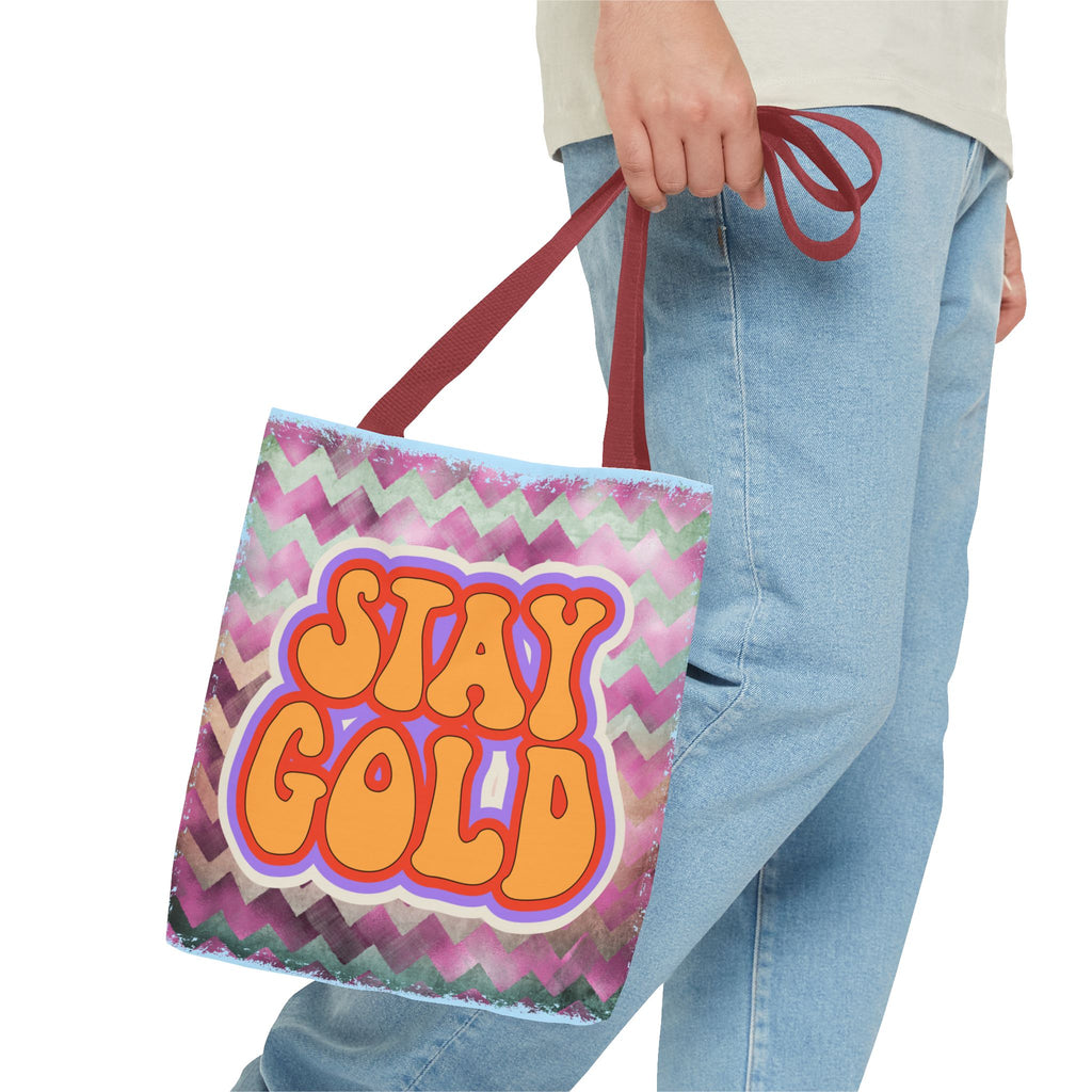 🌟 70s “Stay Gold” Retro Tote Bag