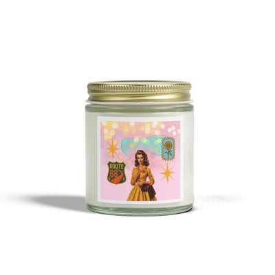 50s Route 66 Stamp Candle 🚗🕯️