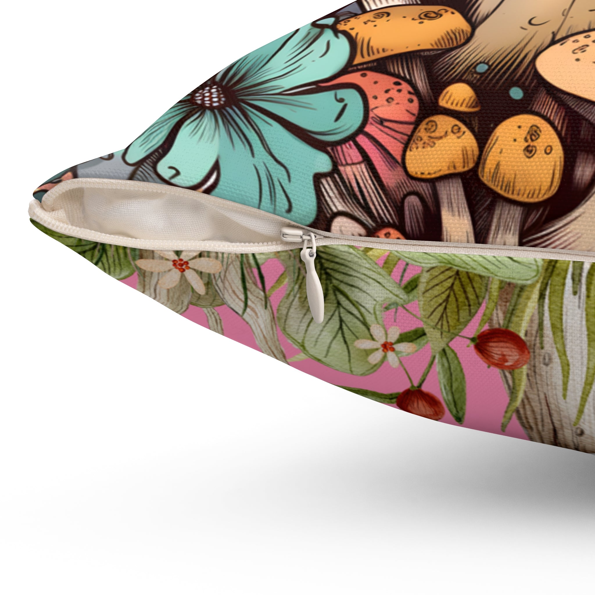 Mushroom Afternoon 70s Pillow 🍄🌸✨
