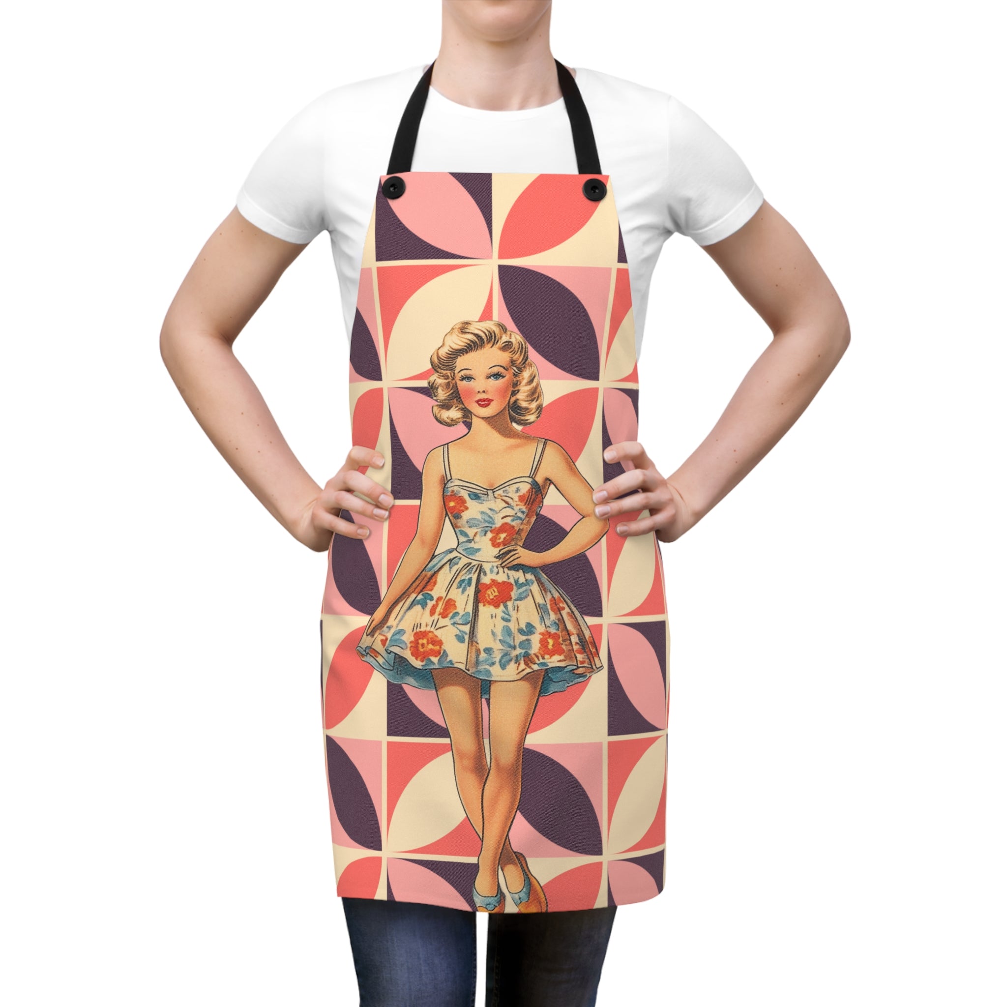 60s Pinup Love Cooking Apron 💕👩‍🍳