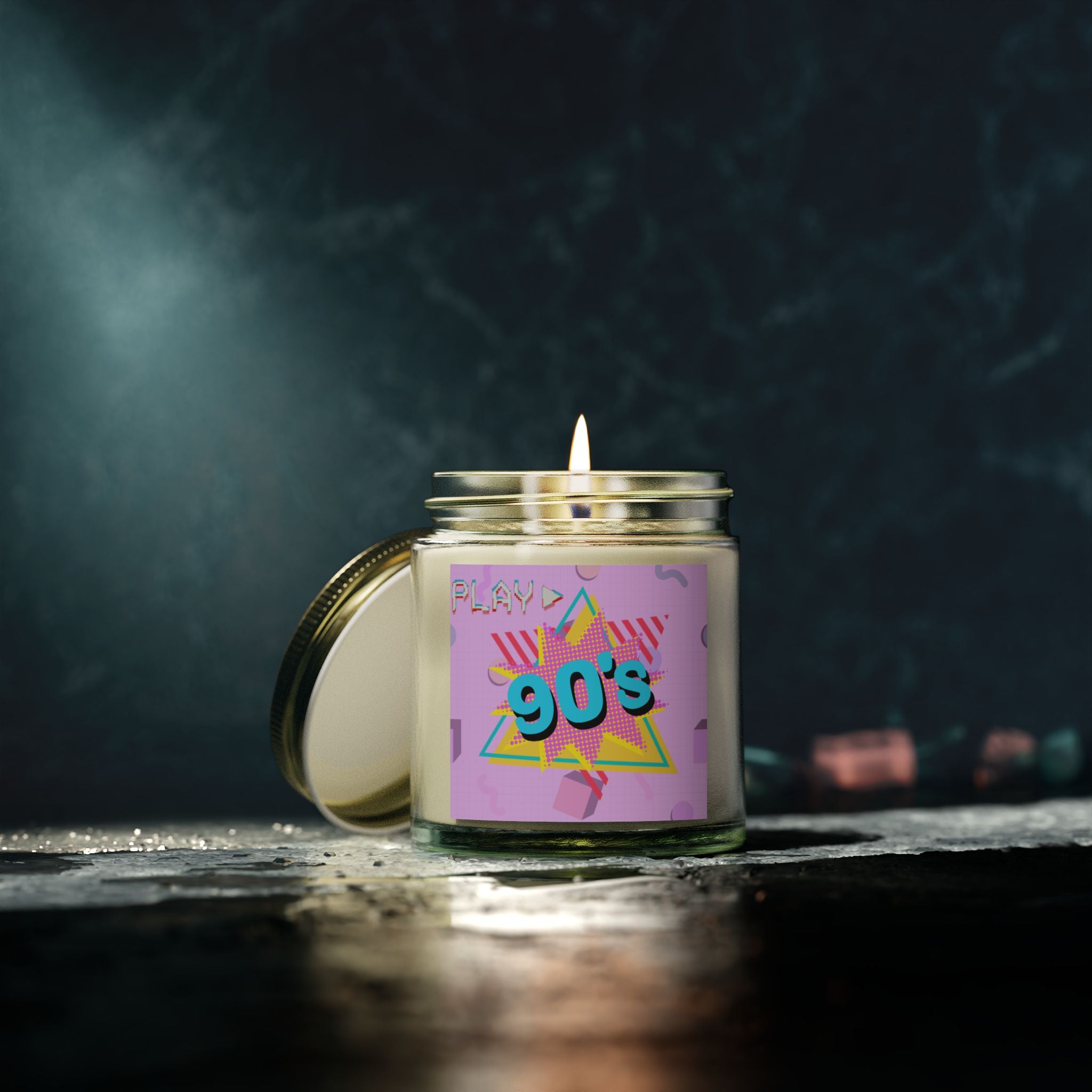 90s Play Button Candle 📼🕯️