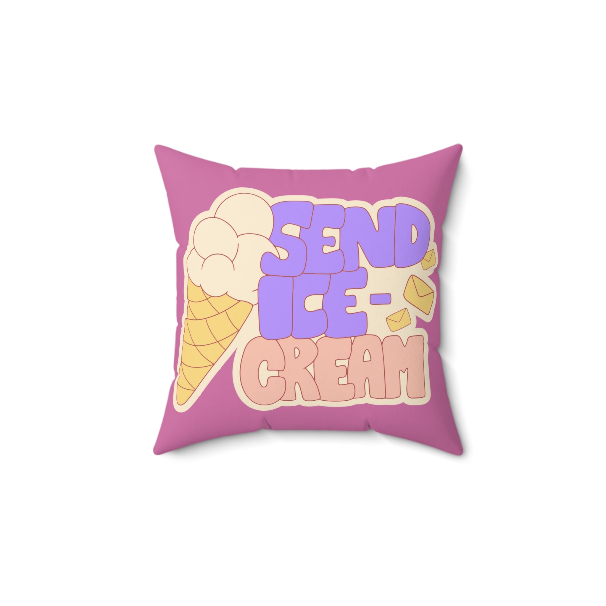 Send Ice Cream 80s Inspired Mood Pillow