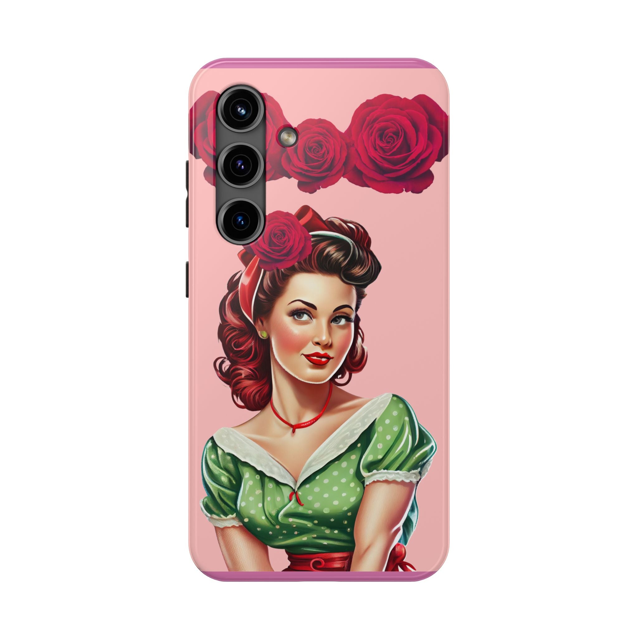 50s Rose Pinup Romance Phone Case 🌹💕📱
