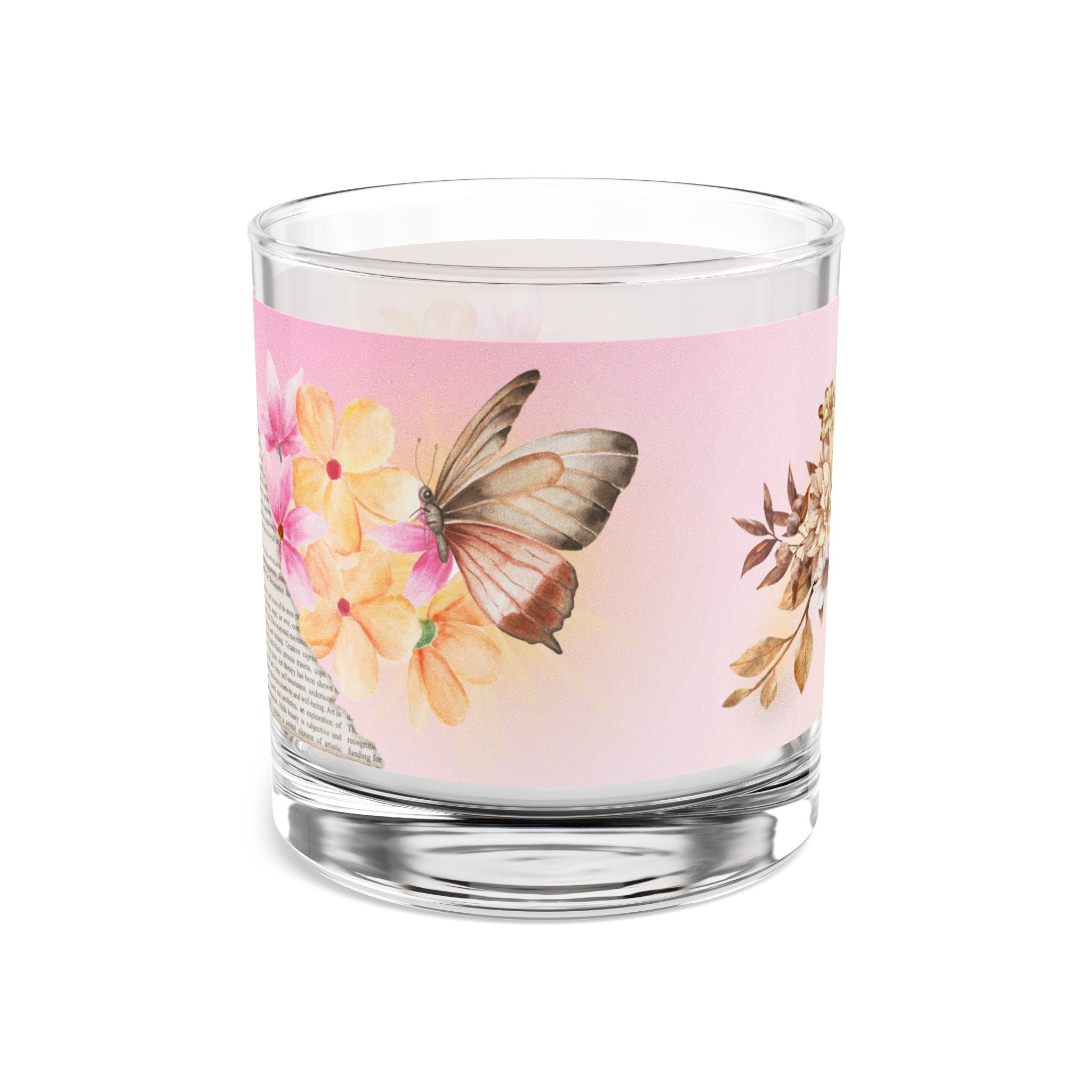 🌸🦋 Floral Butterfly 50s Glass ✨