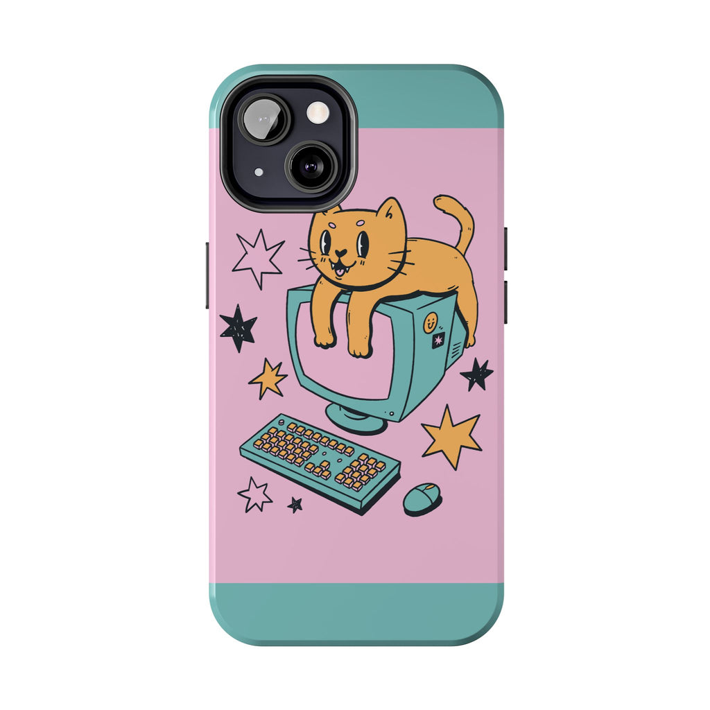 90s Cat and Computer Phone Case 🐱💾