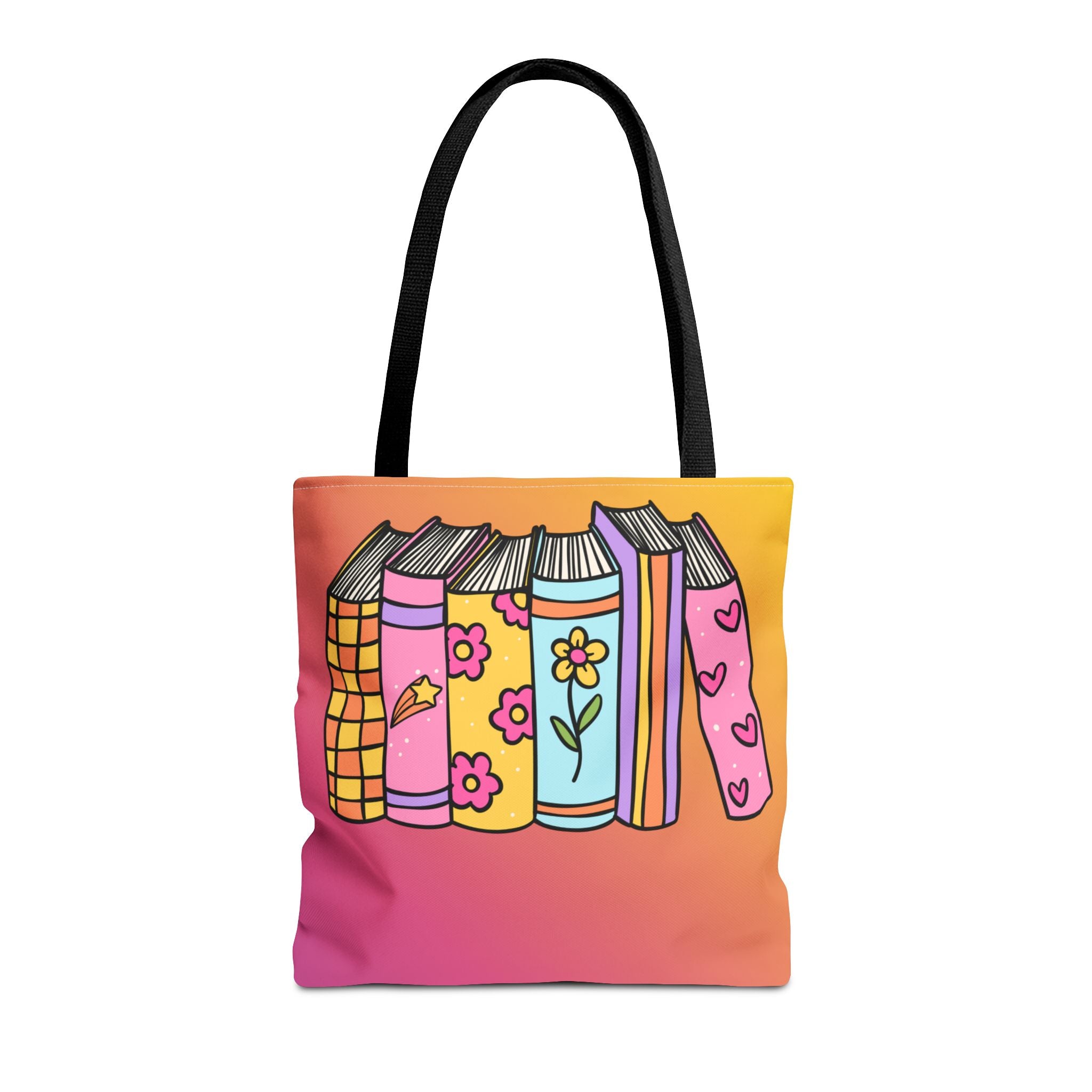 💿 90s Book Collector Bright Books Tote Bag