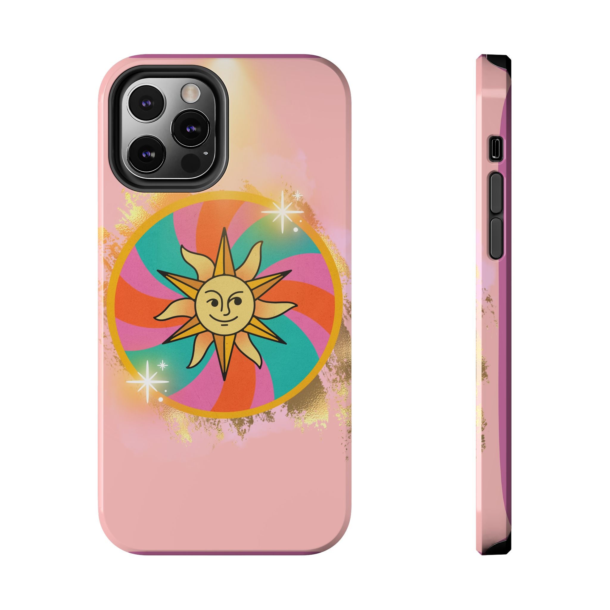 70s Sunshine Tarot Gold Mystical Phone Case 🔮☀️📱