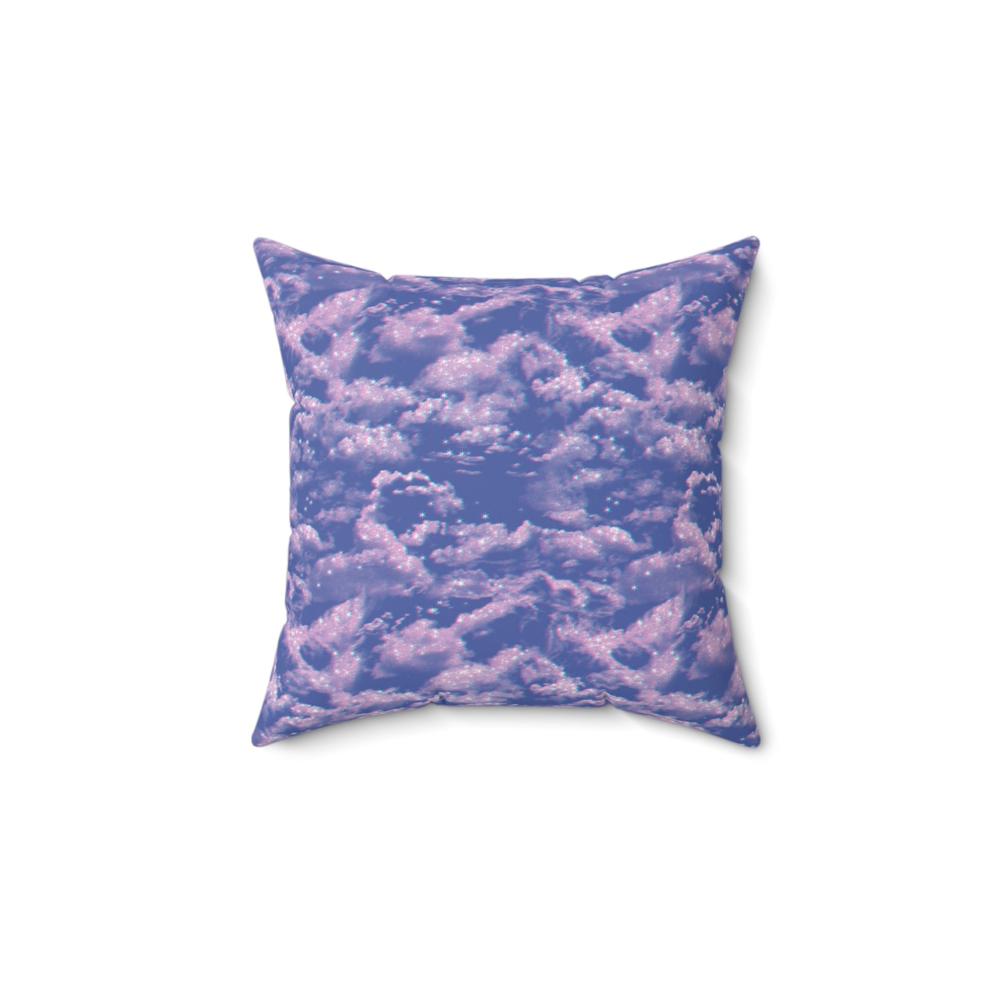Blue and Purple 90s Clouds - Take Me Back Pillow