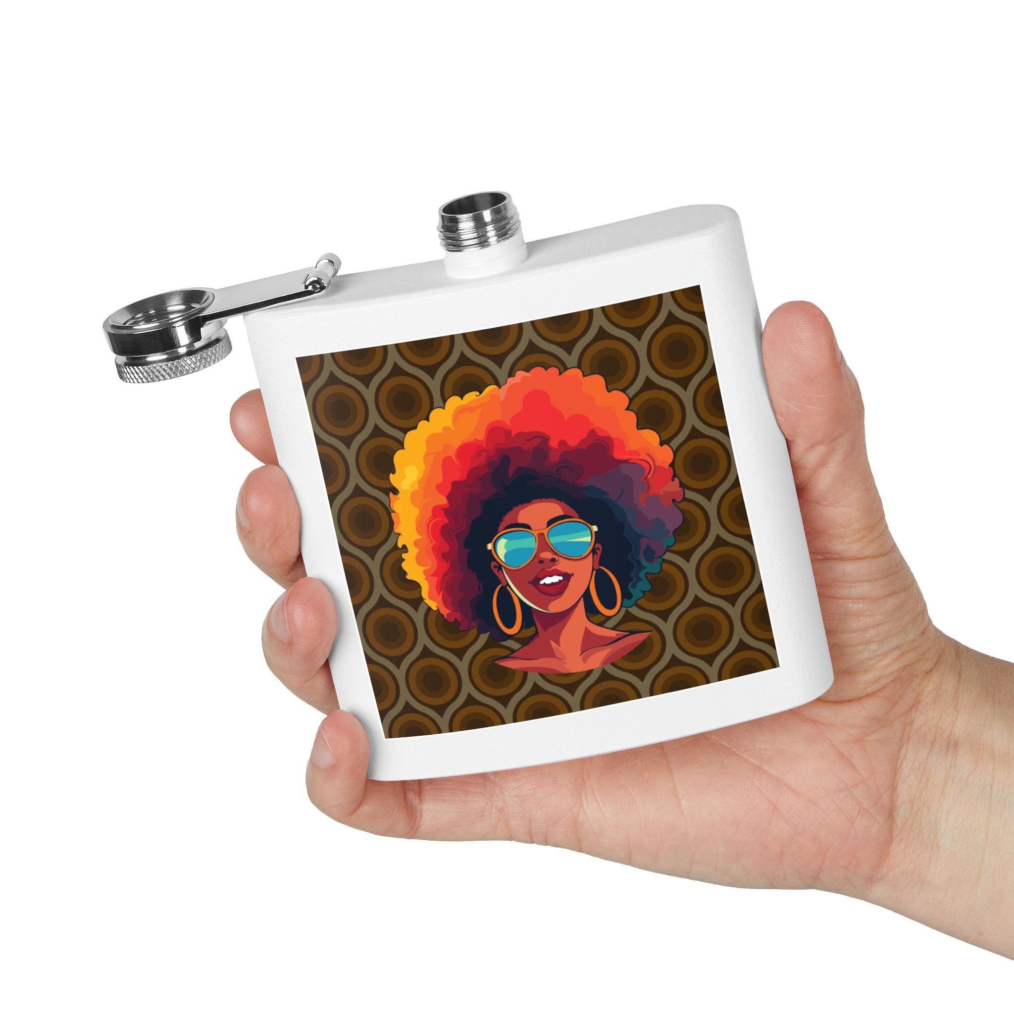 Beautiful Afro Woman Flask