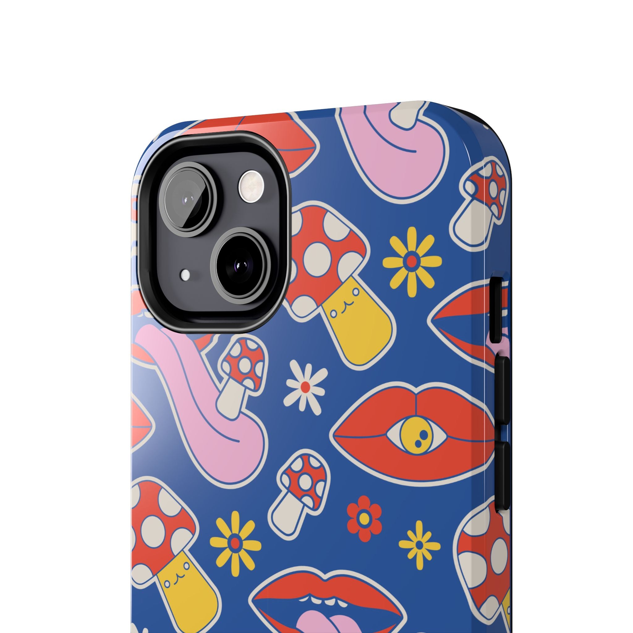 70s Lips Mushrooms Flower Power Phone Case 🌼💋🍄