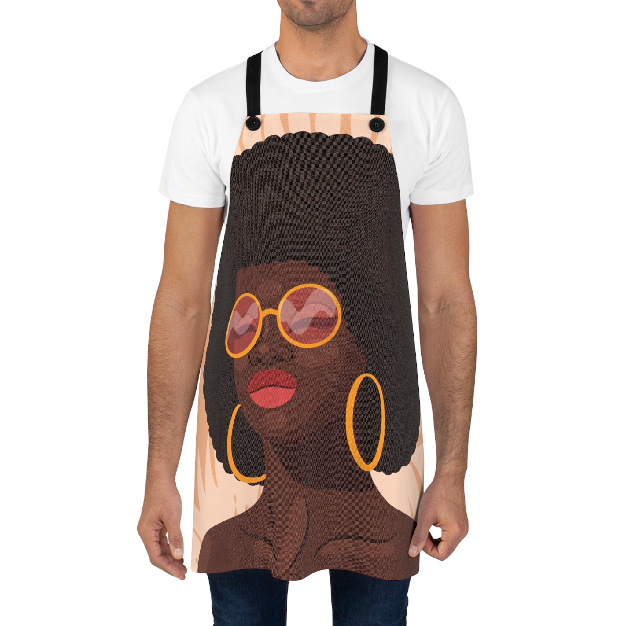 70s Gorgeous Afro Woman Cooking Apron ✨👩🏾‍🍳
