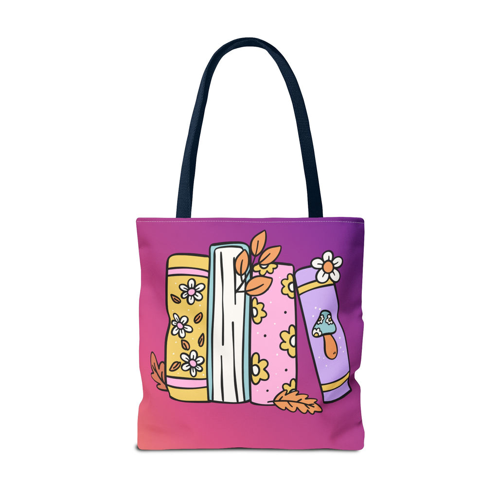 💿 90s Book Collector Bright Books Tote Bag