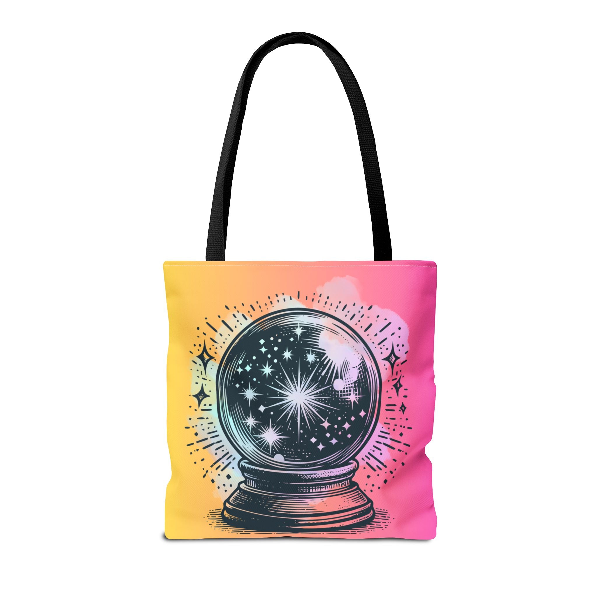 🔮✨ 70s Crystal Ball Mystical Tote Bag 🌼🌙
