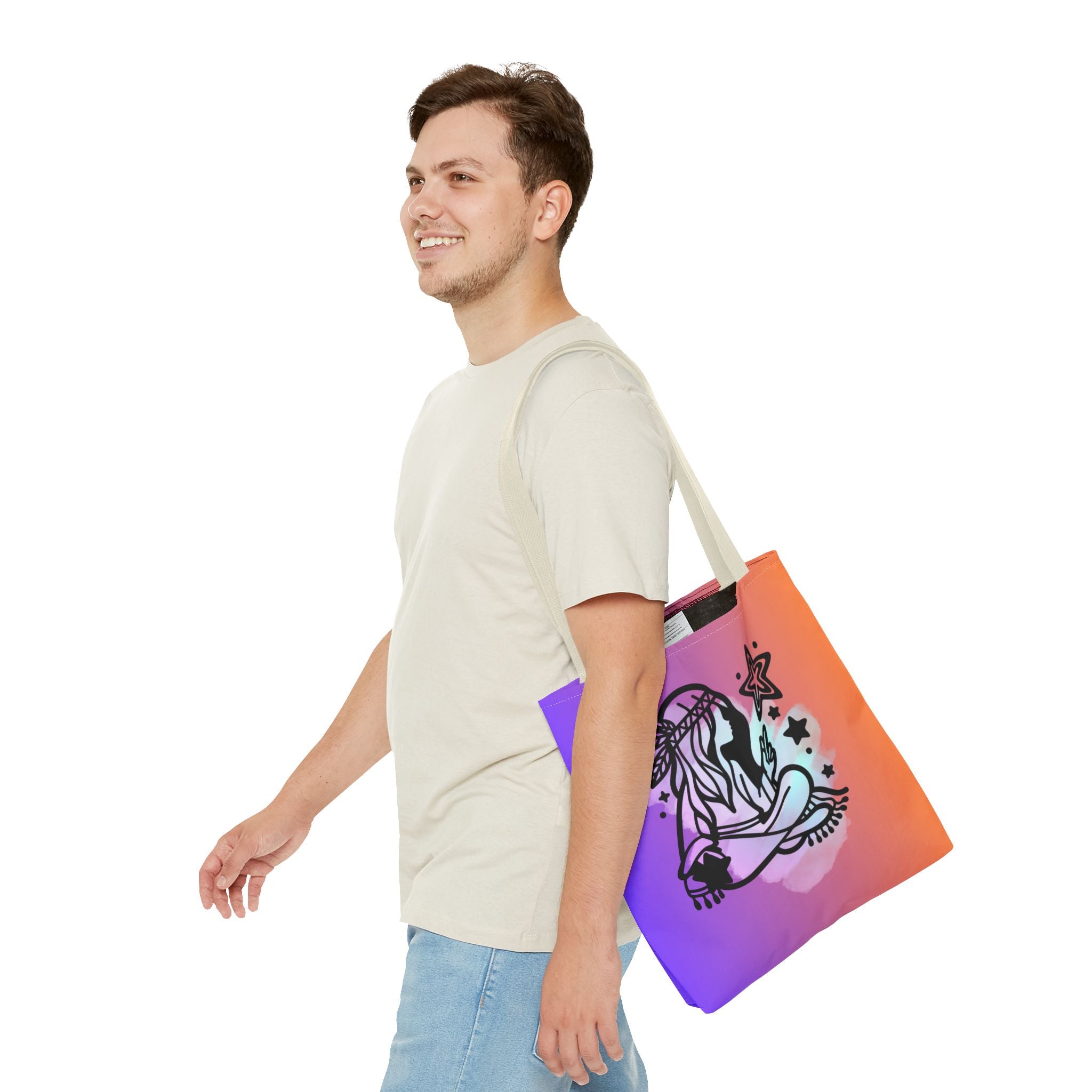 🌙✨ 60s - 70s Moon Child Tote Bag 🌼🌈