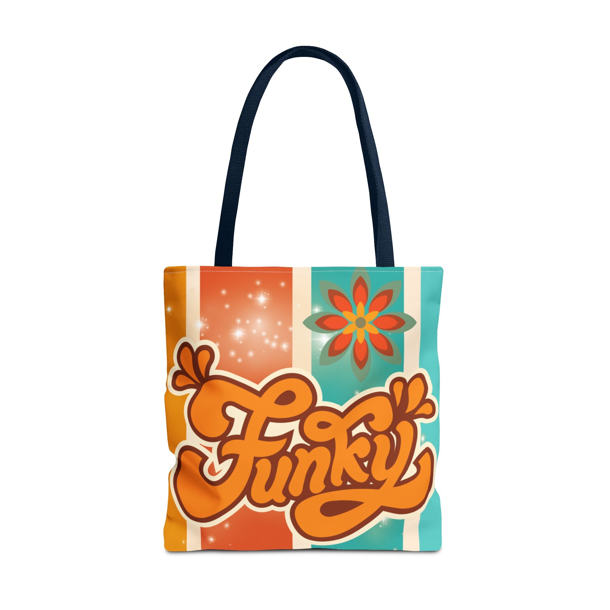 ✌️🌸 Funky 70s Peace & Floral Tote Bag 🌈👜