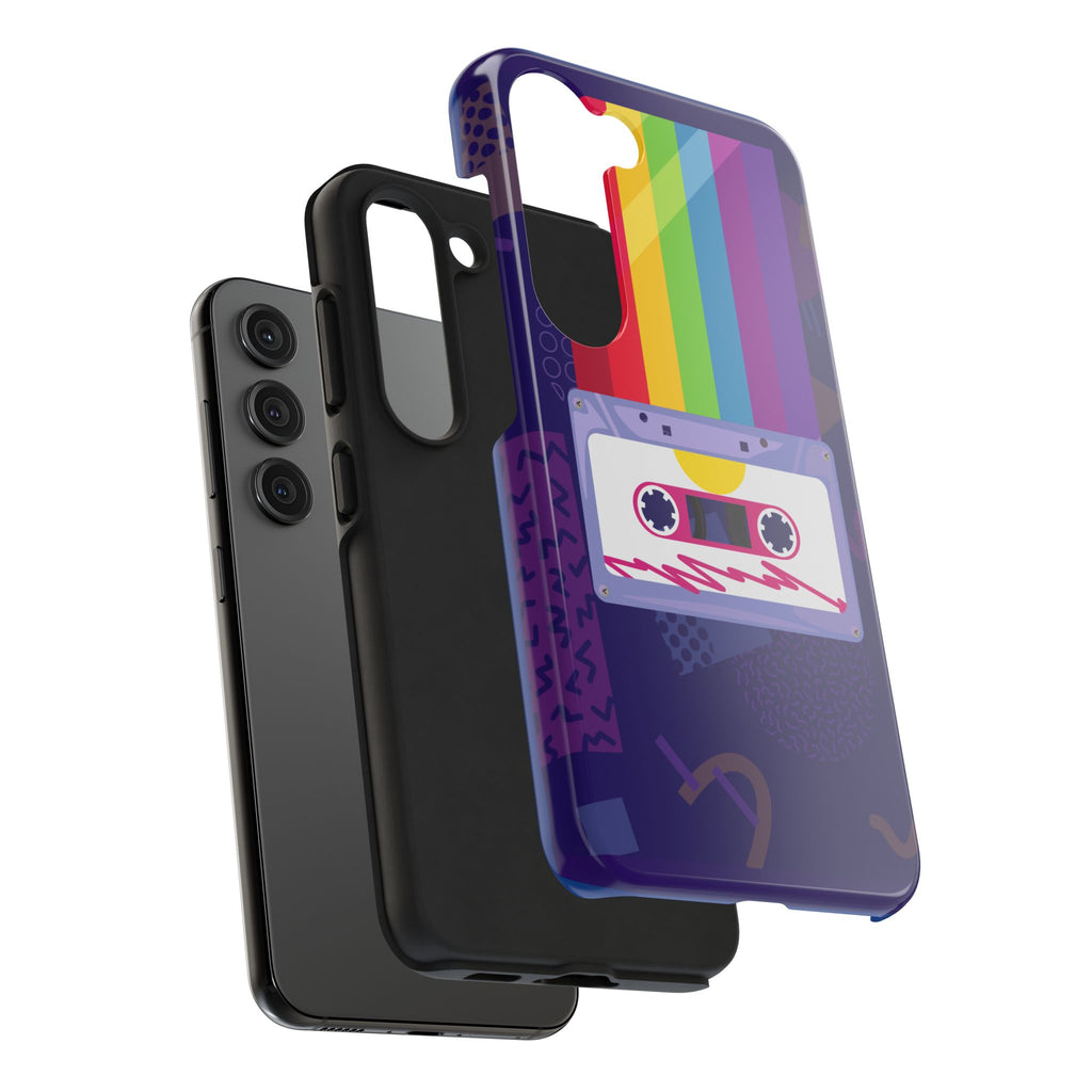 80s–90s Cassette Rainbow Phone Case 📼🌈📱