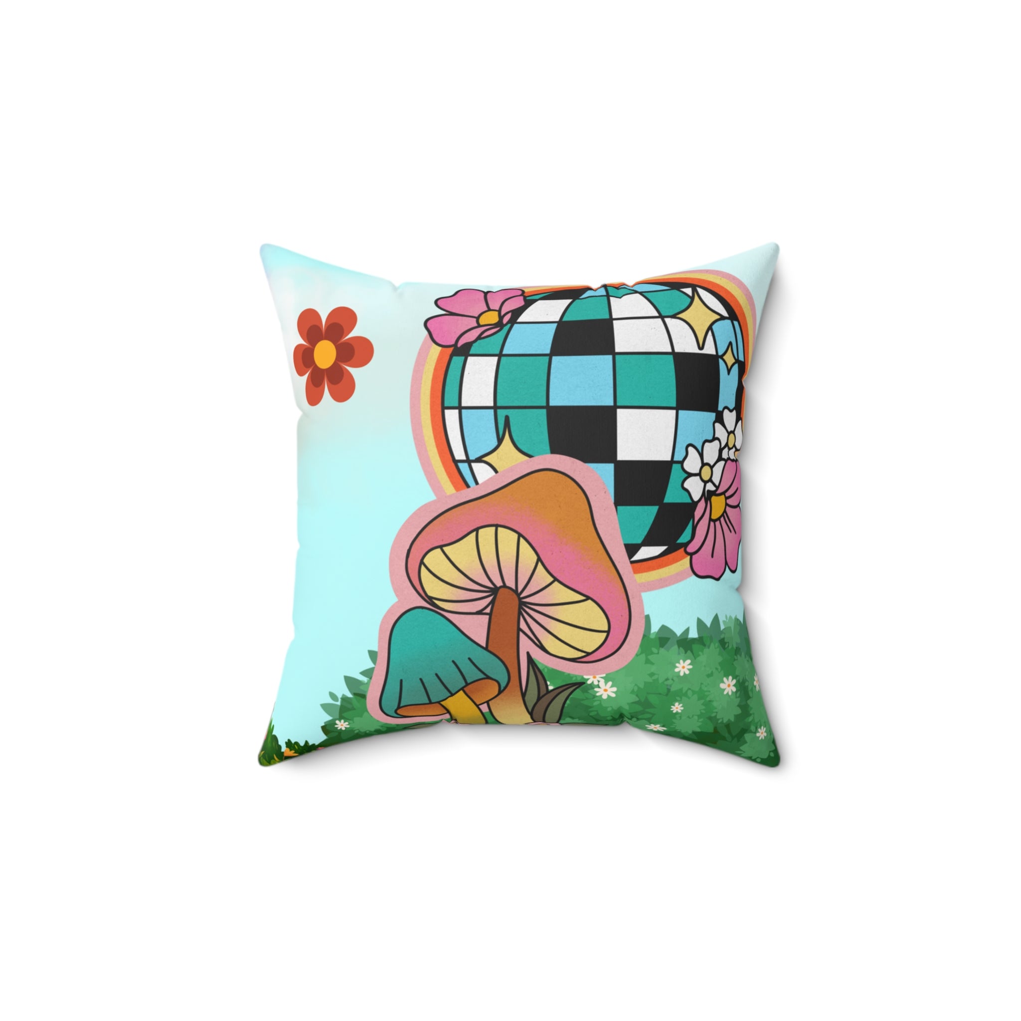 Groovy Play 70s Y2K Pillow 🌼🍄✨