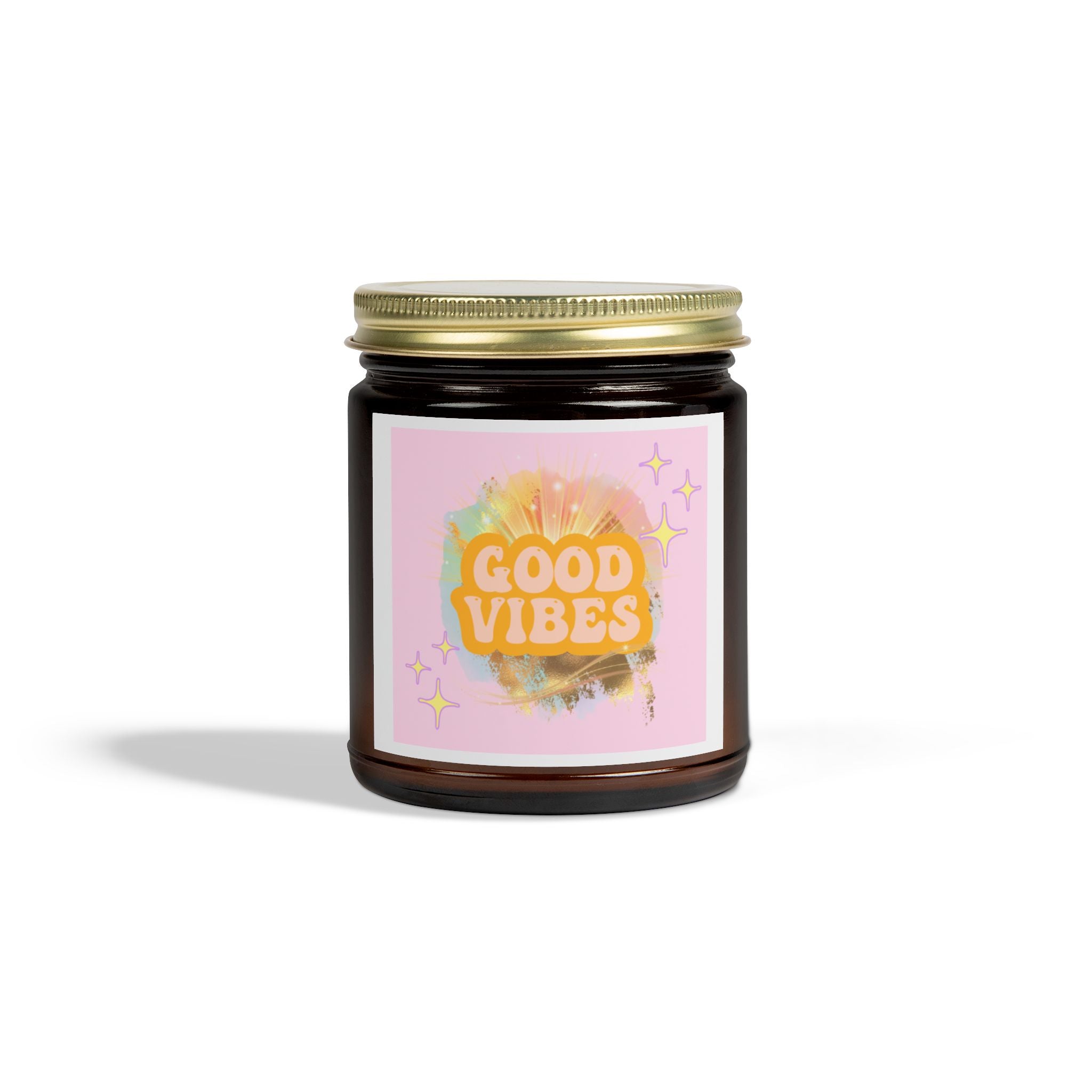 60s–70s Good Vibes Candle ☮️🕯️