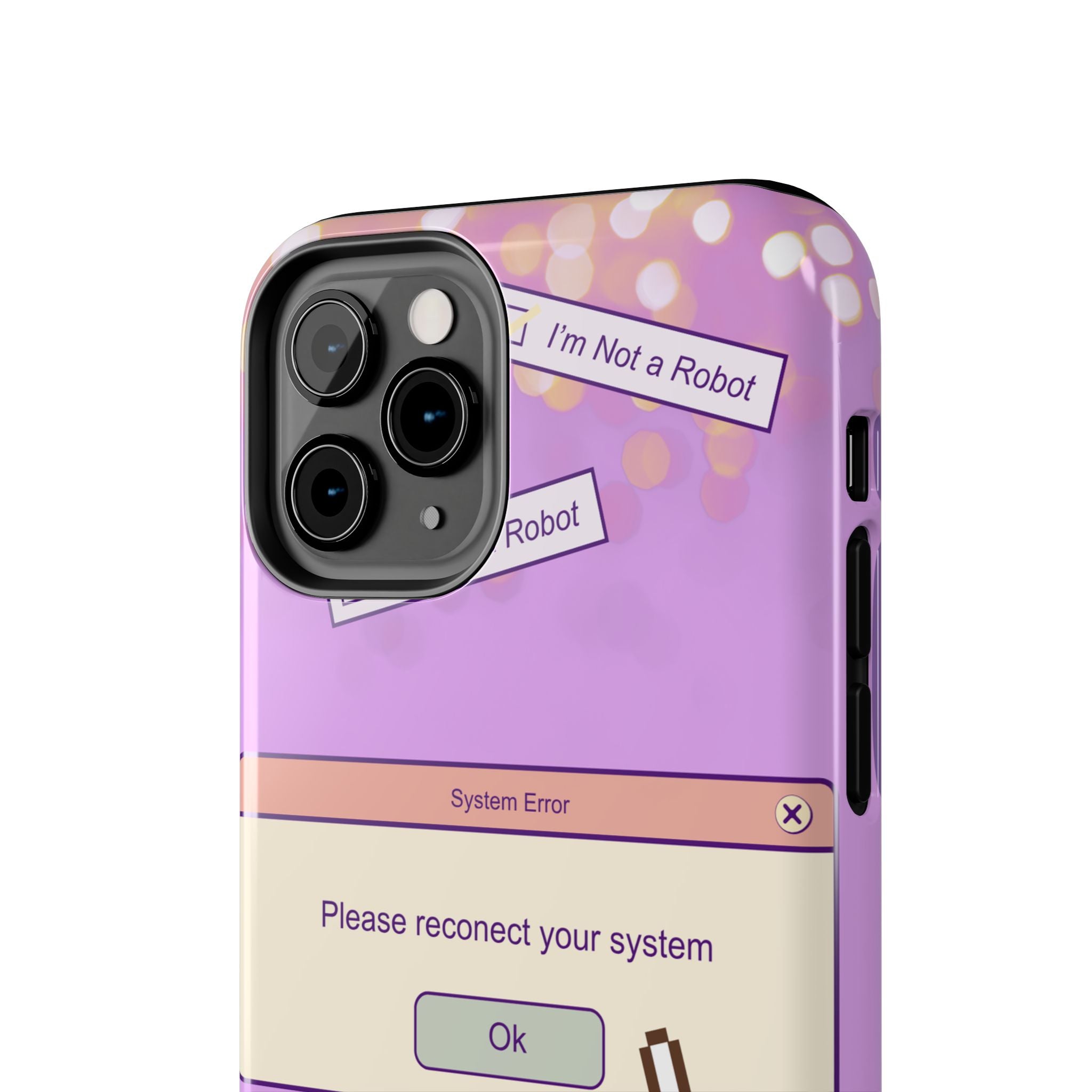 Y2K I’m Not a Robot System Error Phone Case 🤖💻📱