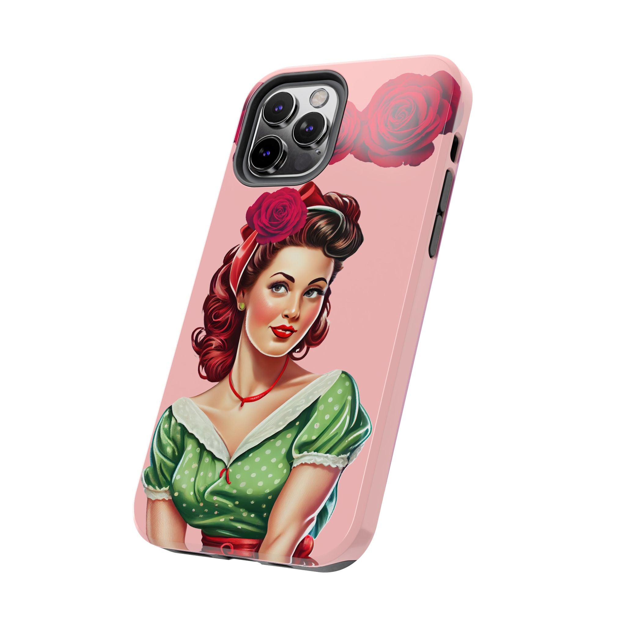 50s Rose Pinup Romance Phone Case 🌹💕📱